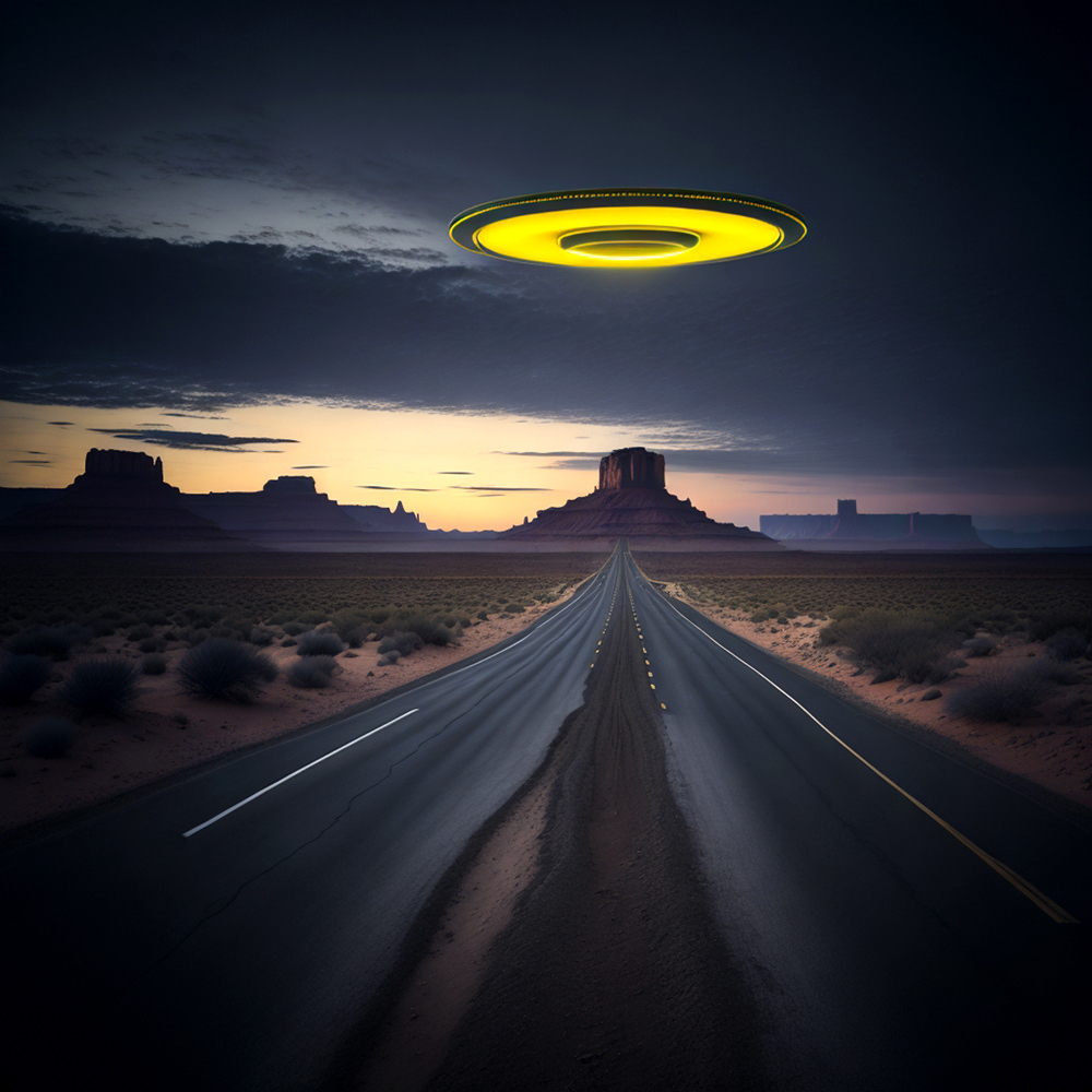 Extraterrestrial highway in the desert