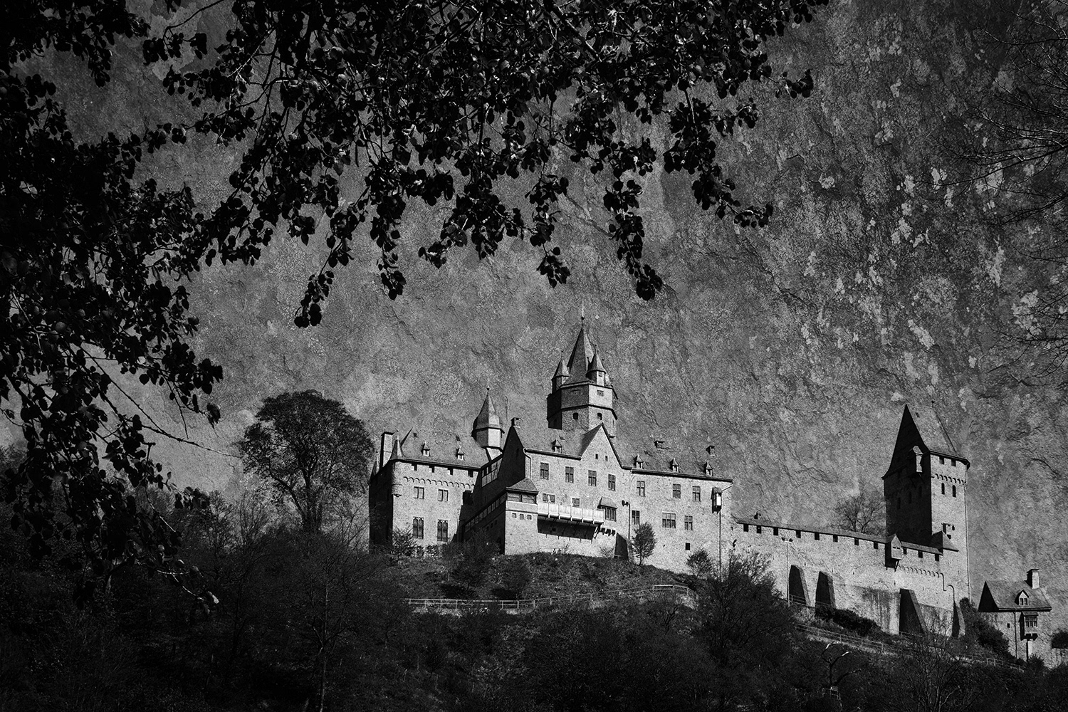 Black and white photograph of Burg Altena, Germany