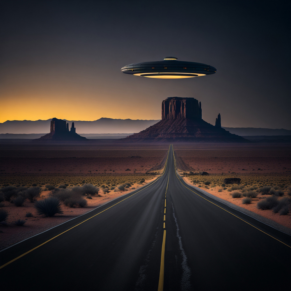 Extraterrestrial highway in the desert