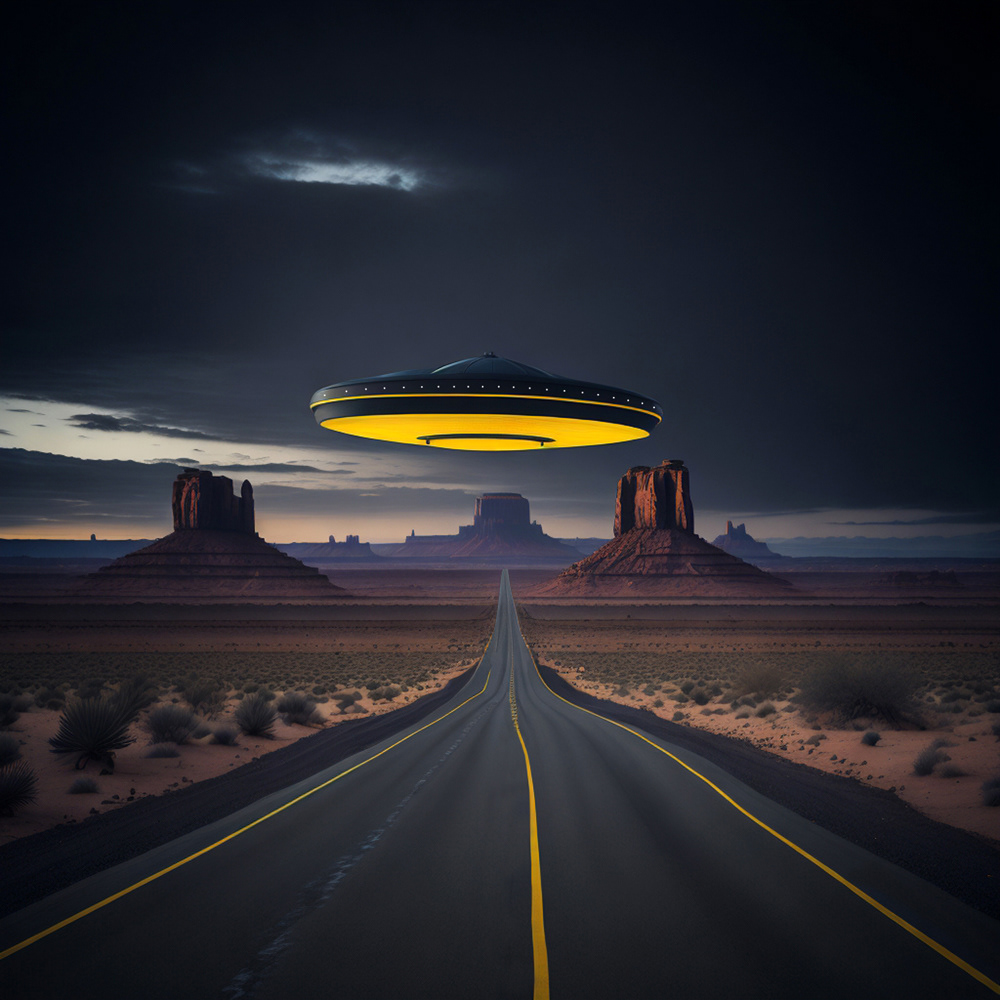 Extraterrestrial highway in the desert