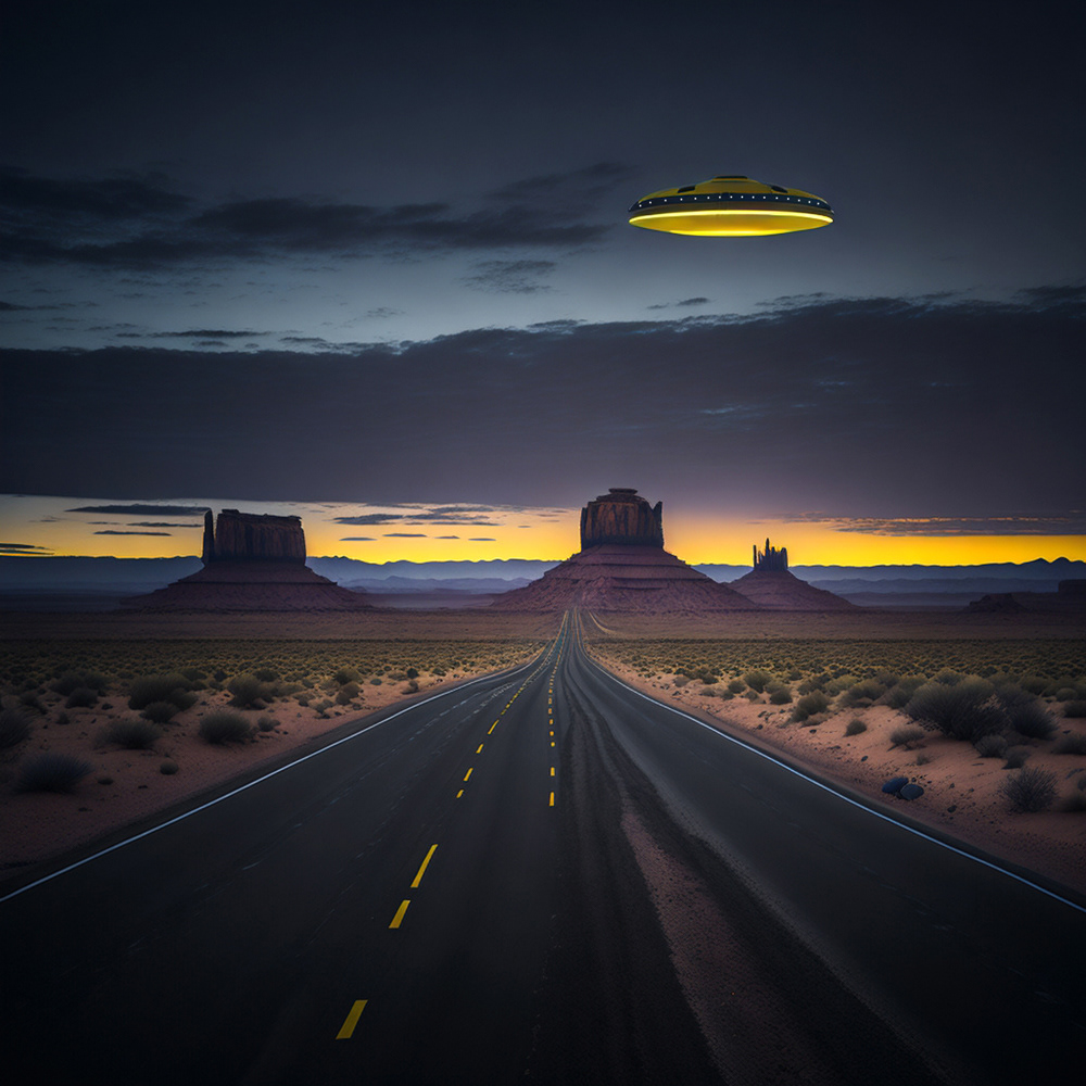 Extraterrestrial highway in the desert