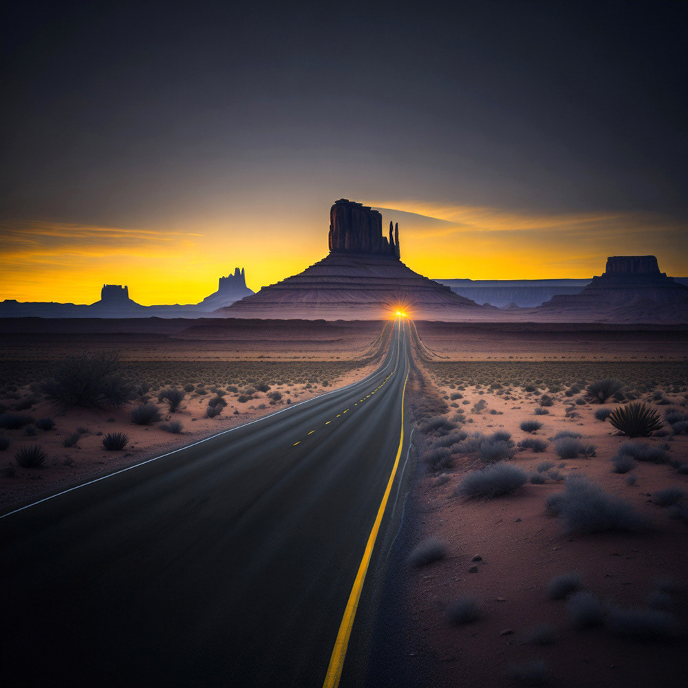 Extraterrestrial highway in the desert