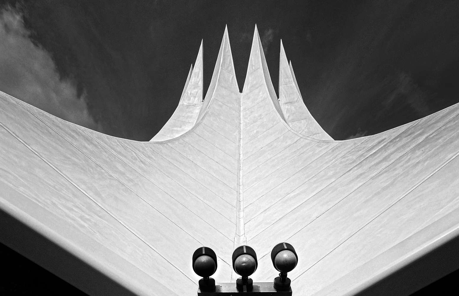 Black and white photograph of the Tempodrom - Berlin - Germany