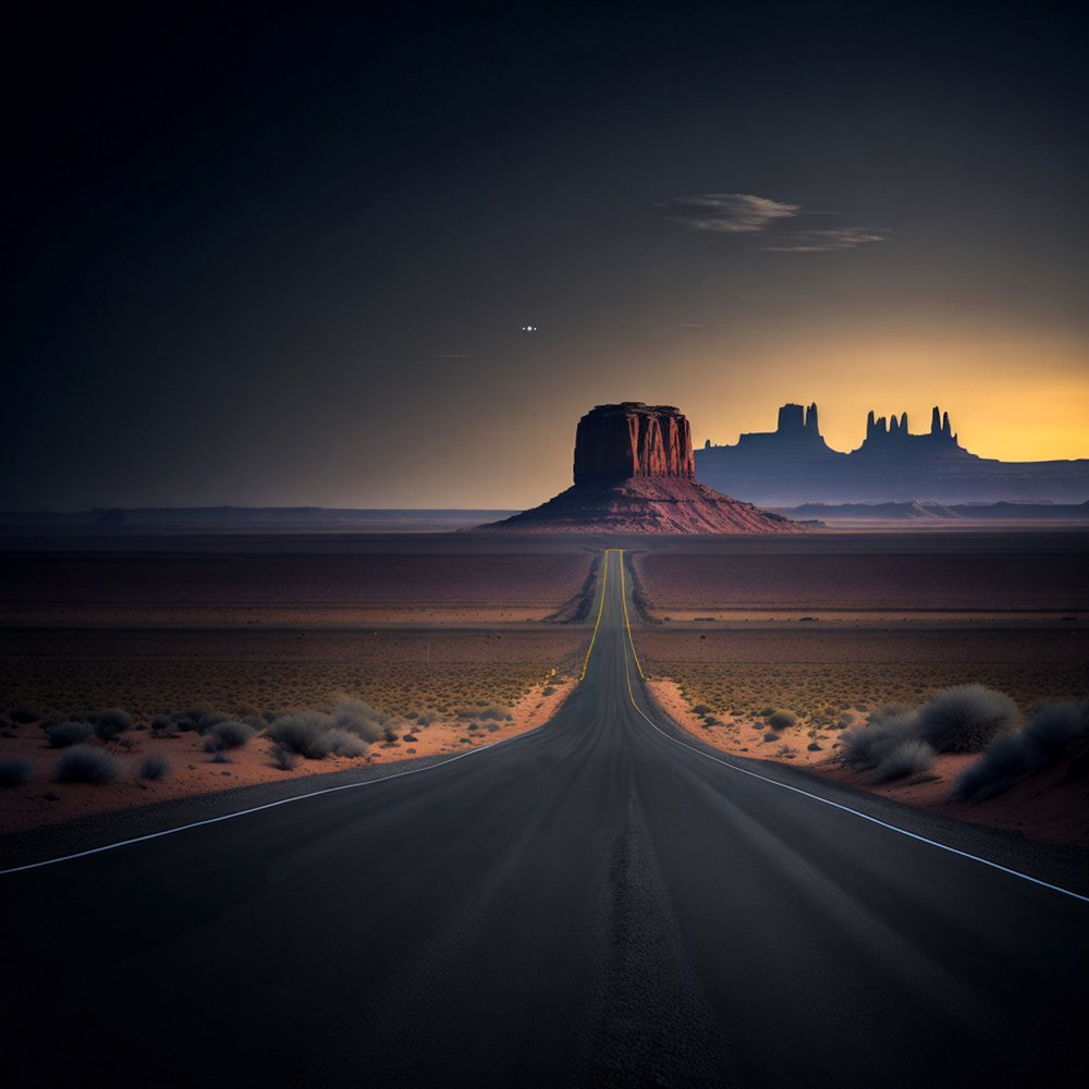 Extraterrestrial highway in the desert