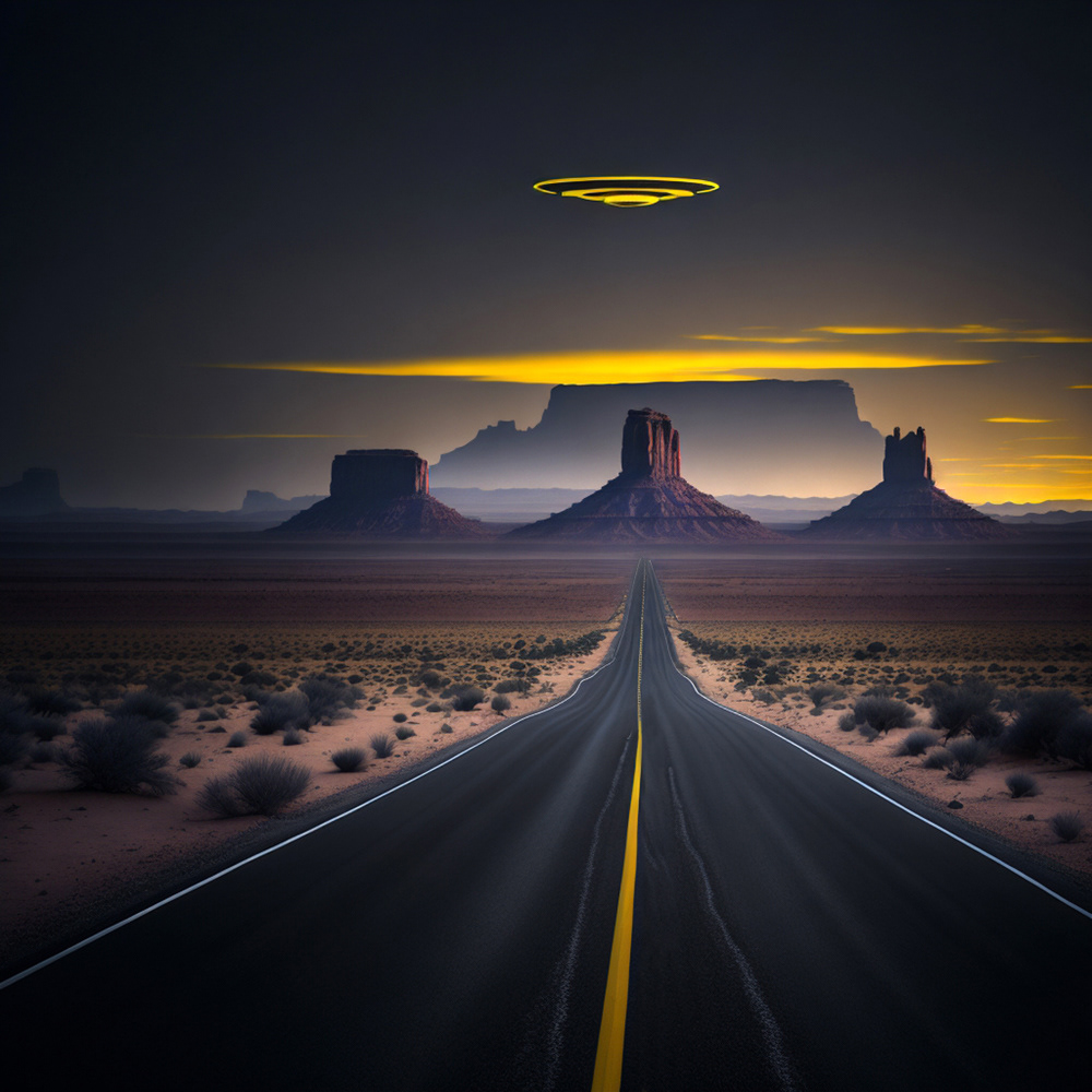 Extraterrestrial highway in the desert