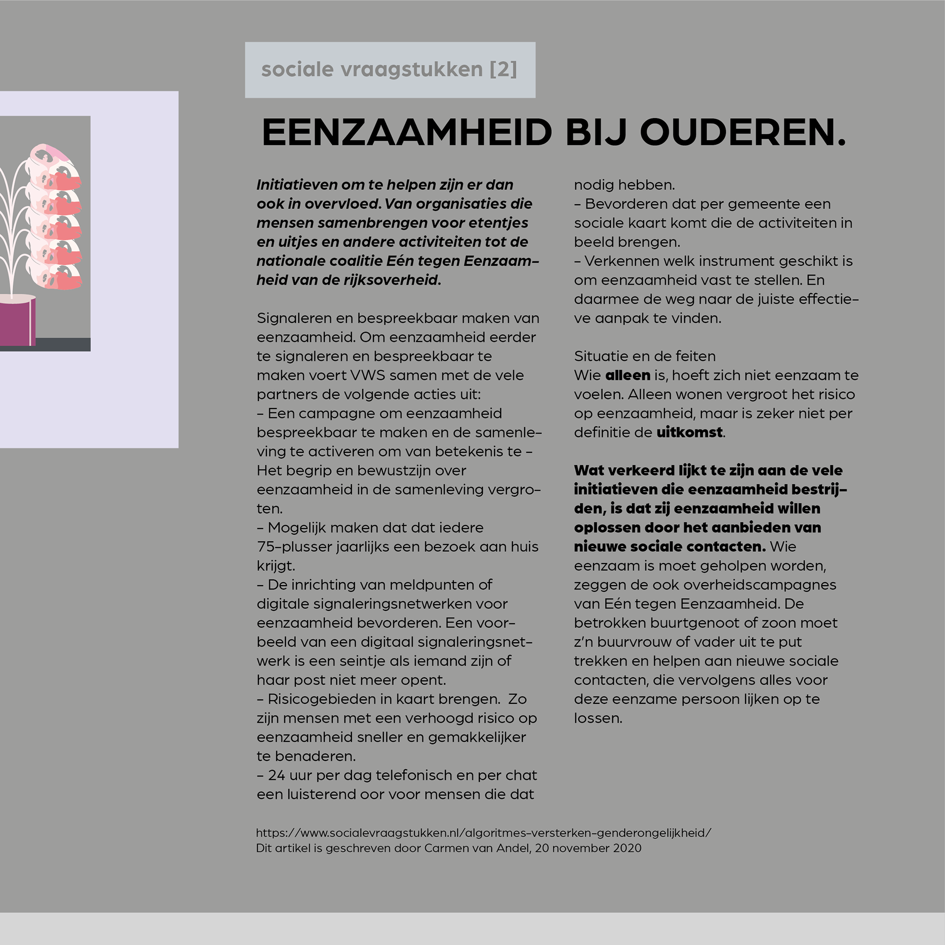 illustration / reaction: Topic loneliness