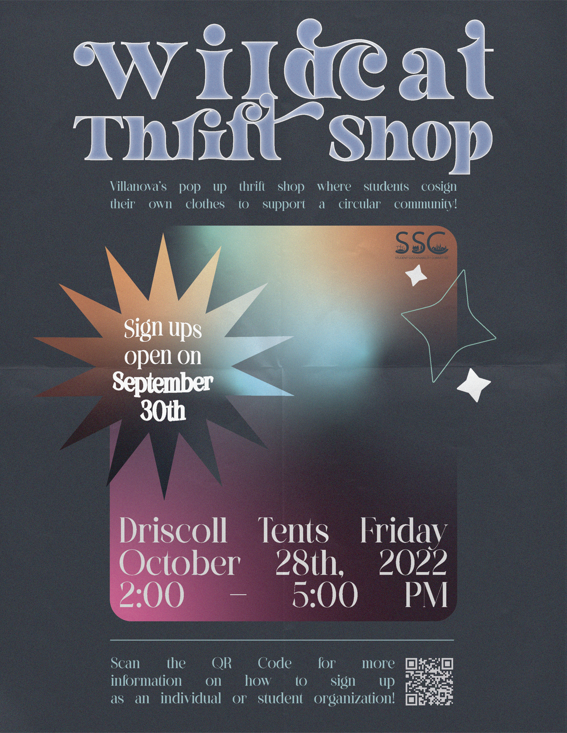Promotional Flyer for Wildcat Thrift Shop Event