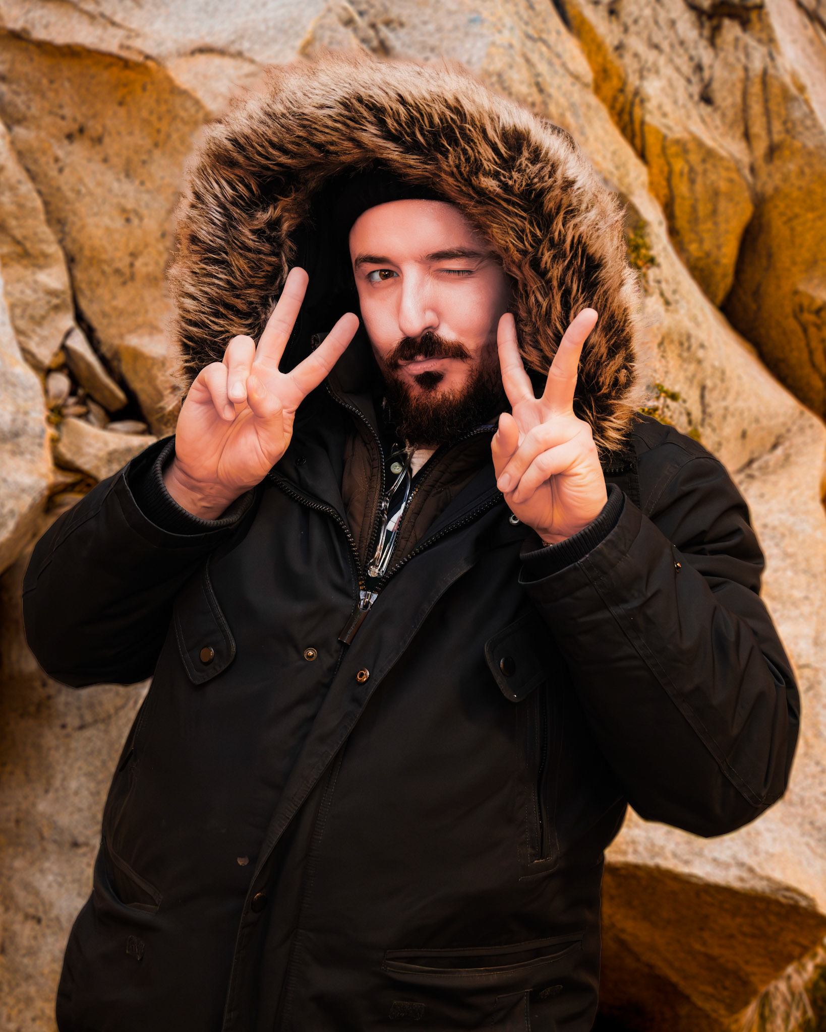 Rock climber portrait