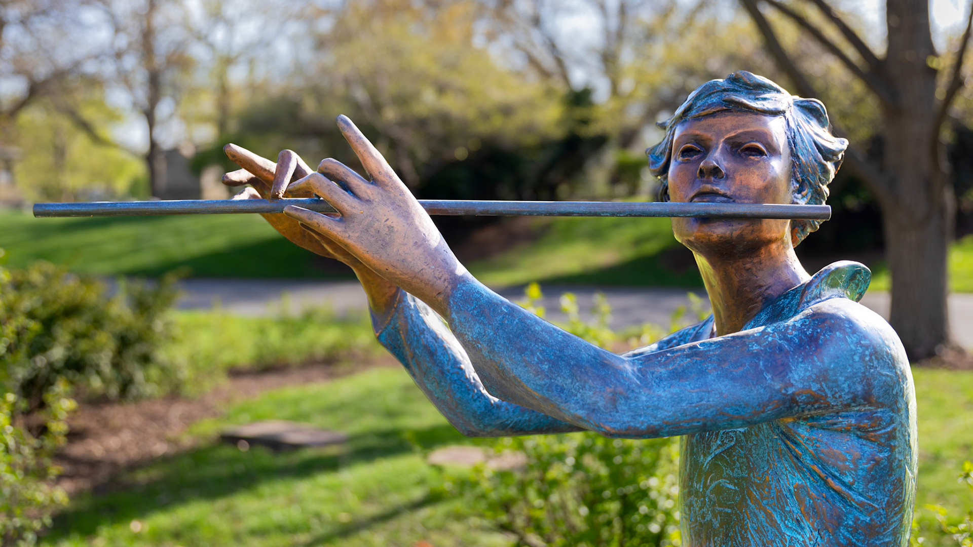 A flautist sculpture