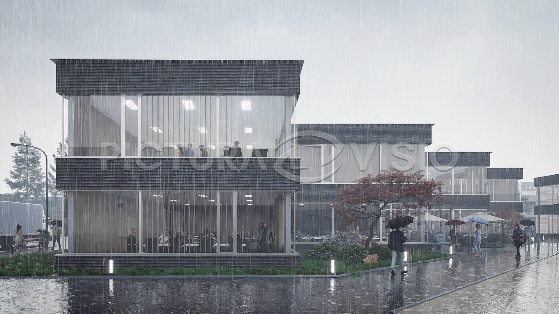 Vizualizace komerční nemovitosti