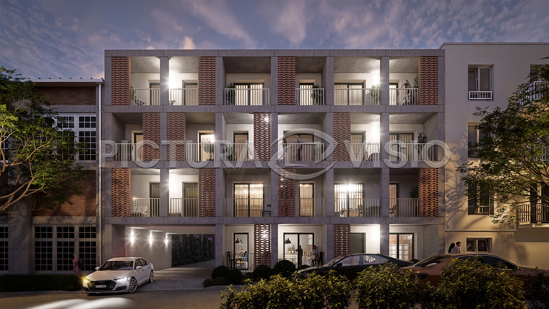 vizualizace bytového domu Brno