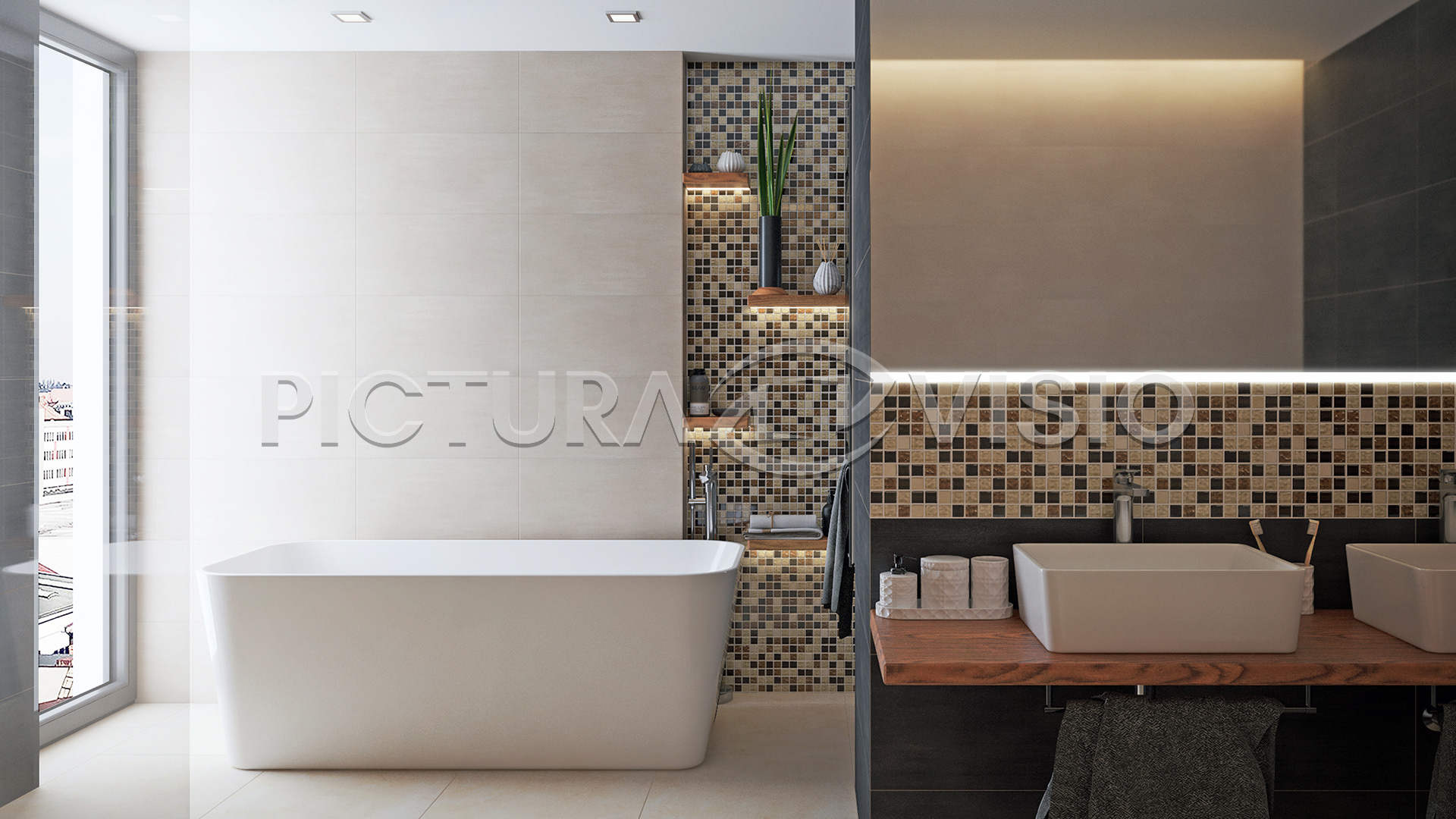 Vizualizace koupelny - Brno