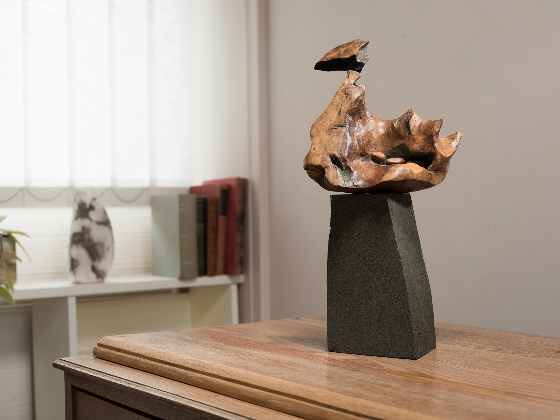 Bird 2 - Beech on slate, 37h/17w/13d £40.00