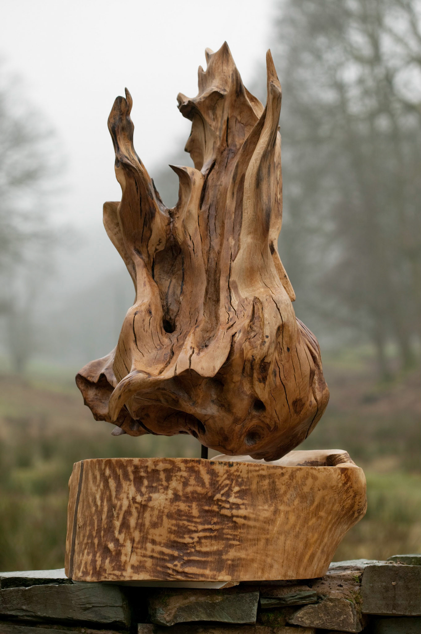 Spring - 95hx54wx54d (cm). Ancient oak root finished in Danish Oil.
