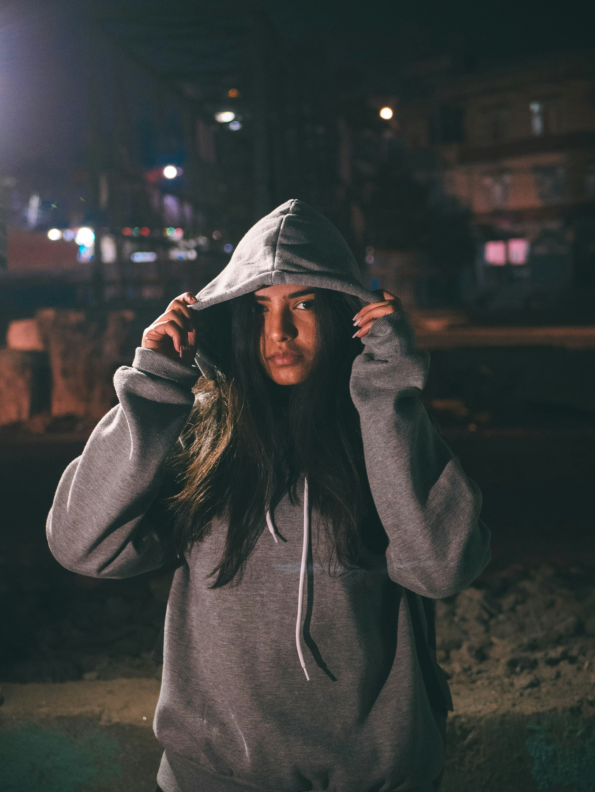 Hoodie, grau
