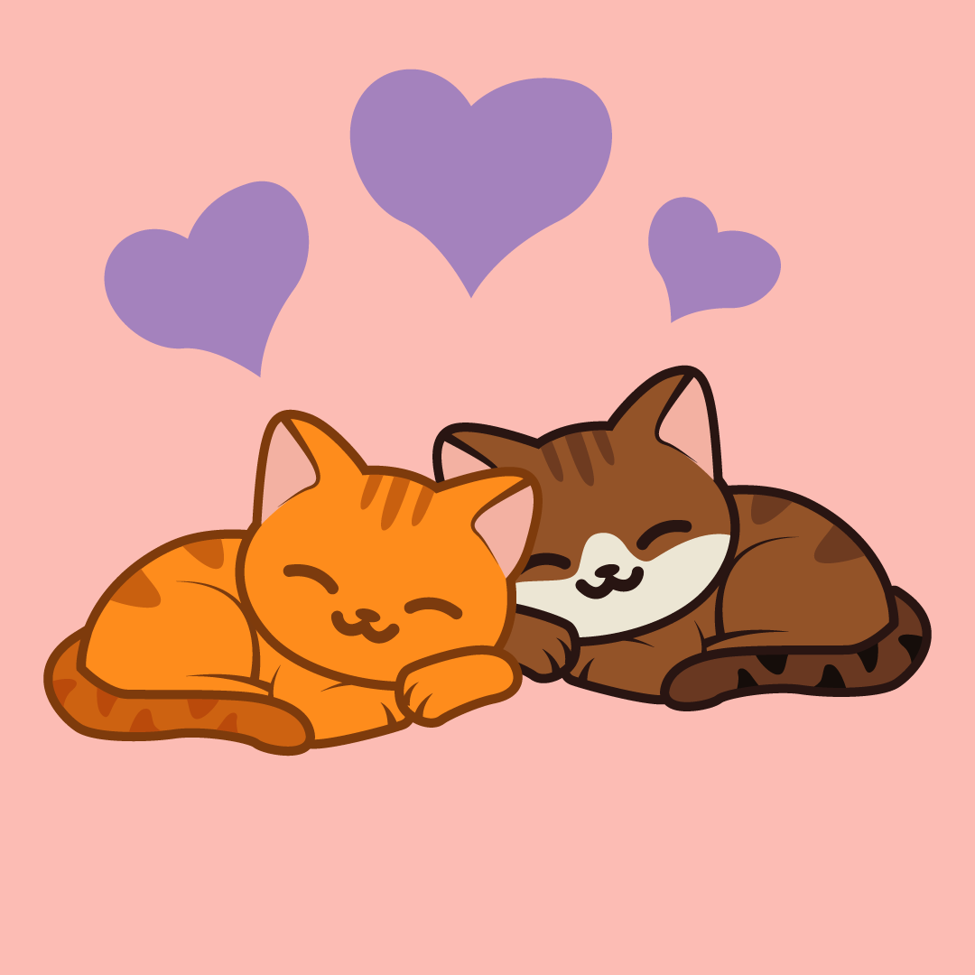 Cute cats illustration