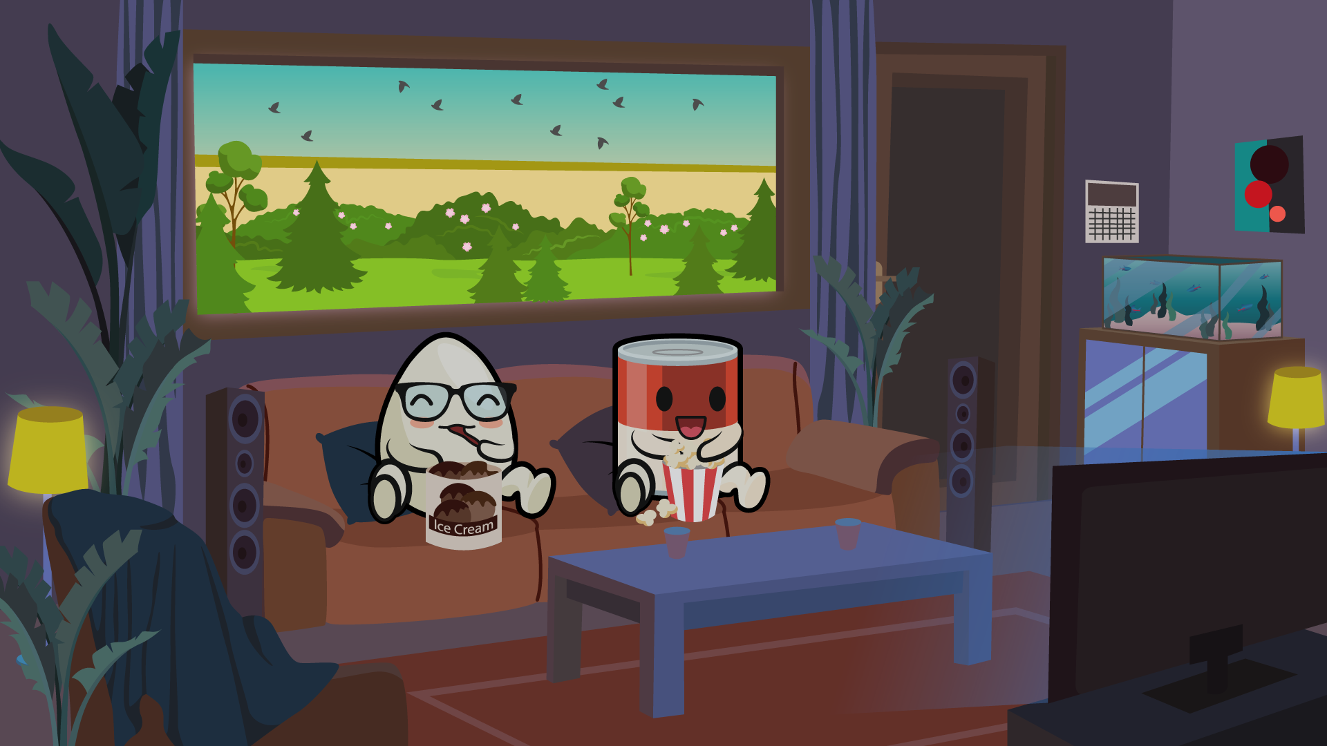 Cozy room illustration