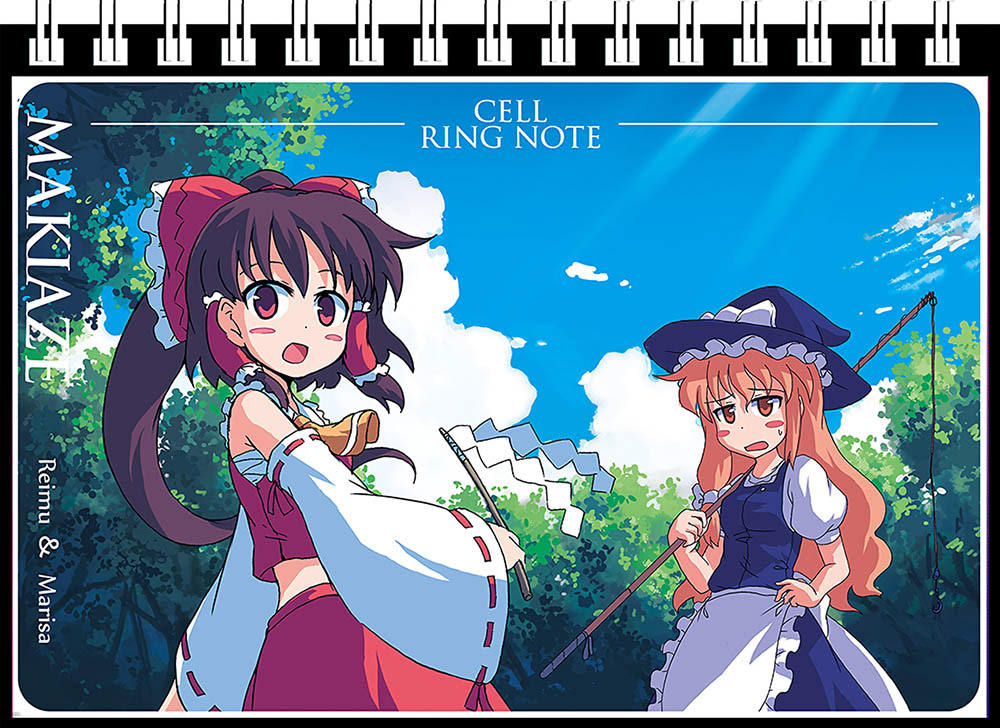 舞風 Maikaze 時音 Tokine 東方アニメセル リングノート 霊夢 魔理沙 舞風 Maikaze 時音 Tokine 東方アニメセル リングノート 霊夢 魔理沙