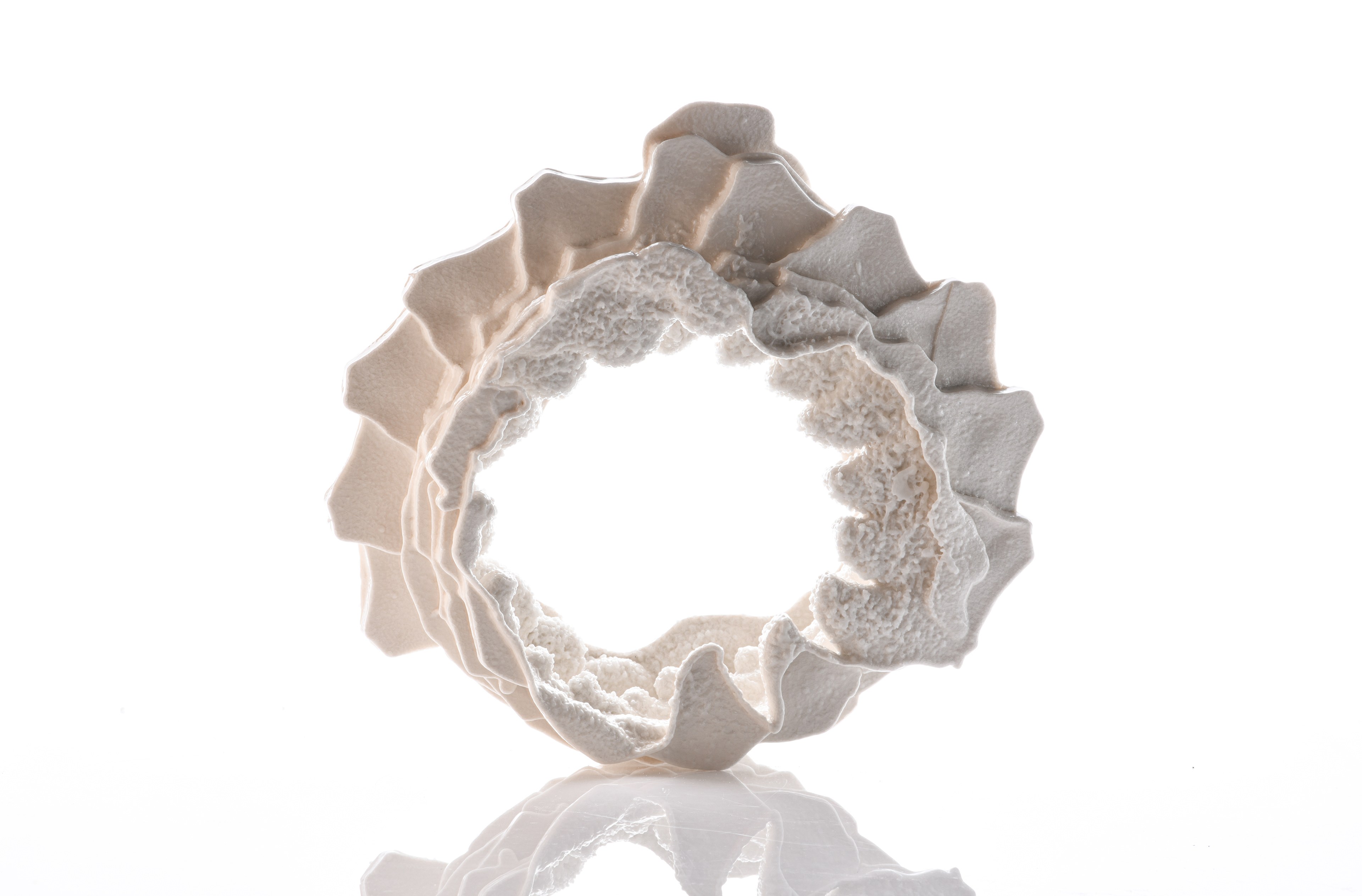 Fleur salée ( slated flower) 30 x 32 x 18 cm porcelain & glass