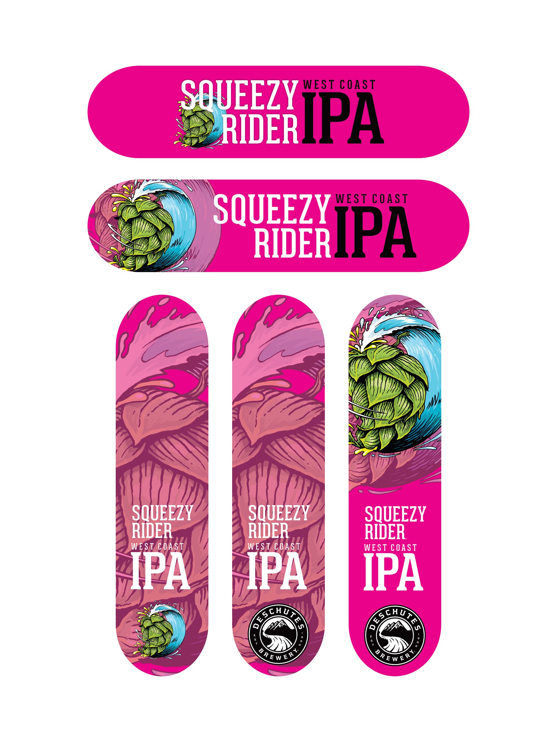 Skateboard design options for Deschutes Brewery