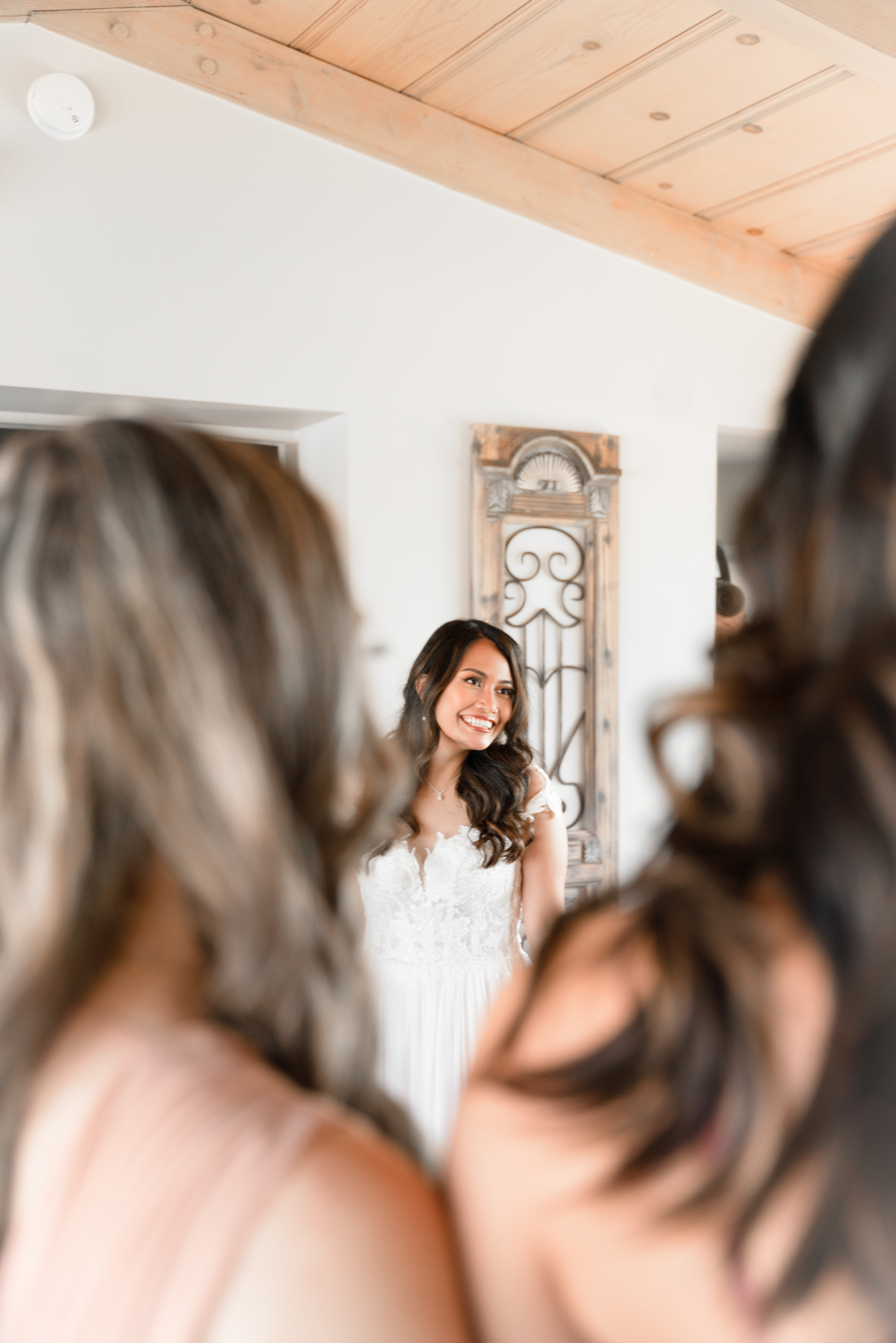 First look with Bridesmaids