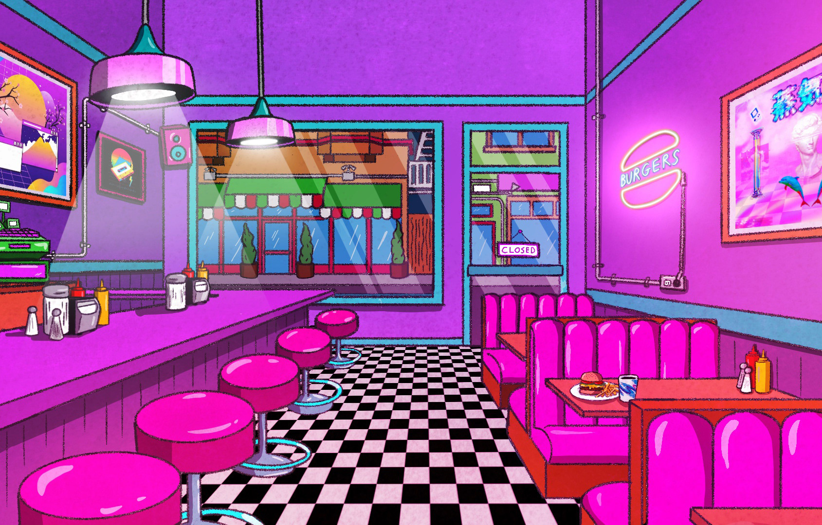 VAPORWAVE BOB'S BURGERS