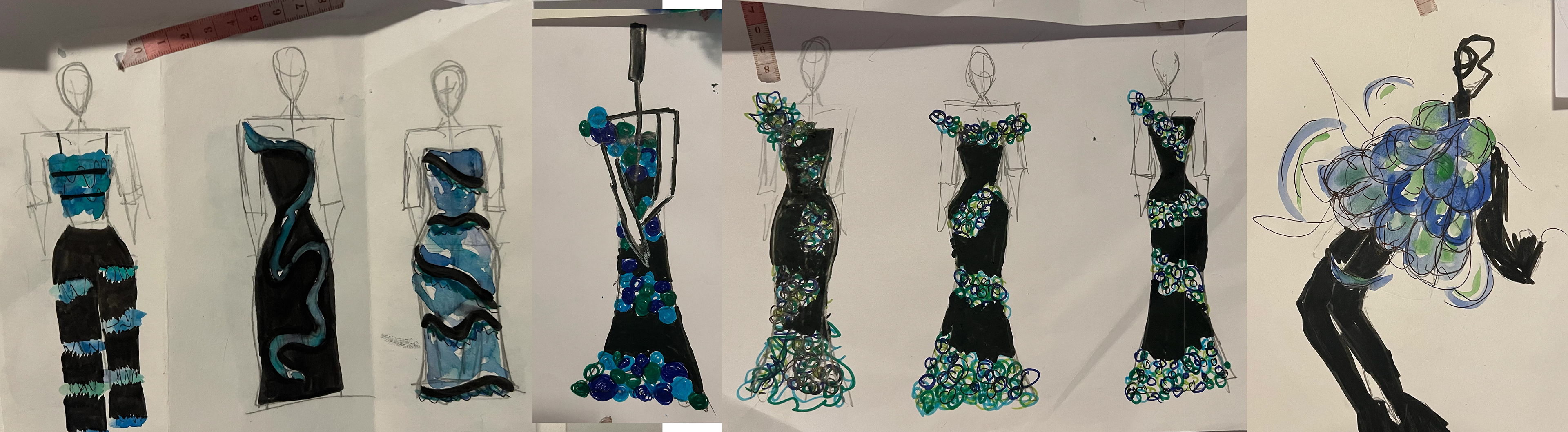 Initial garment illustrations
