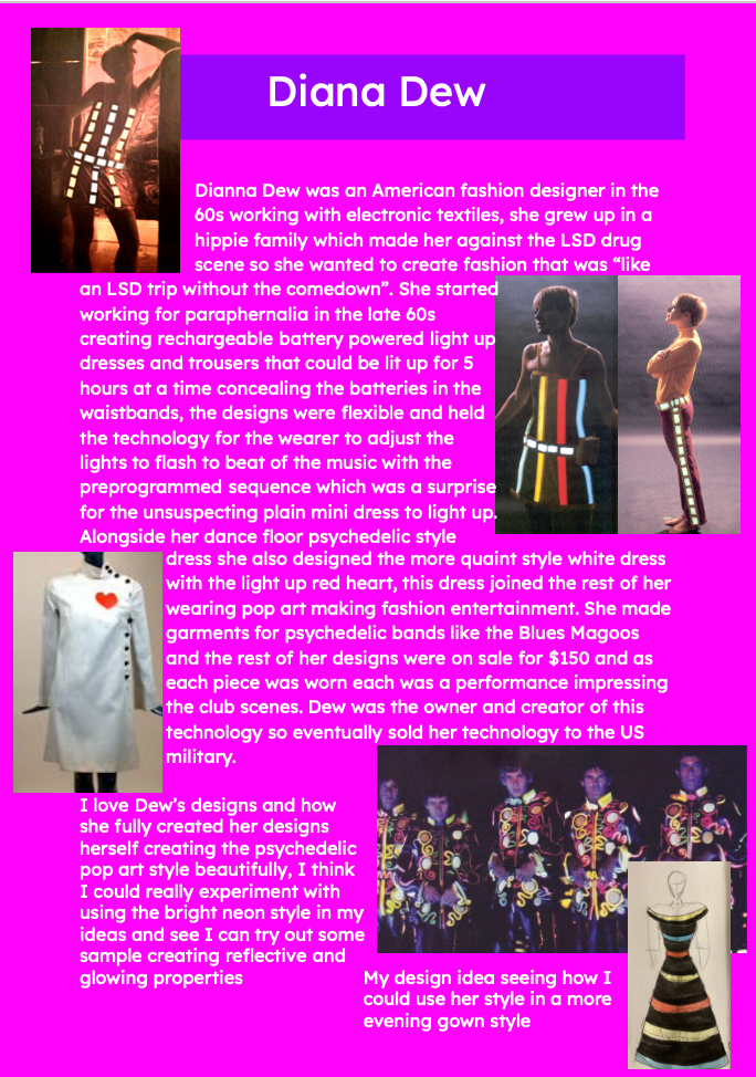Research into glow fashion