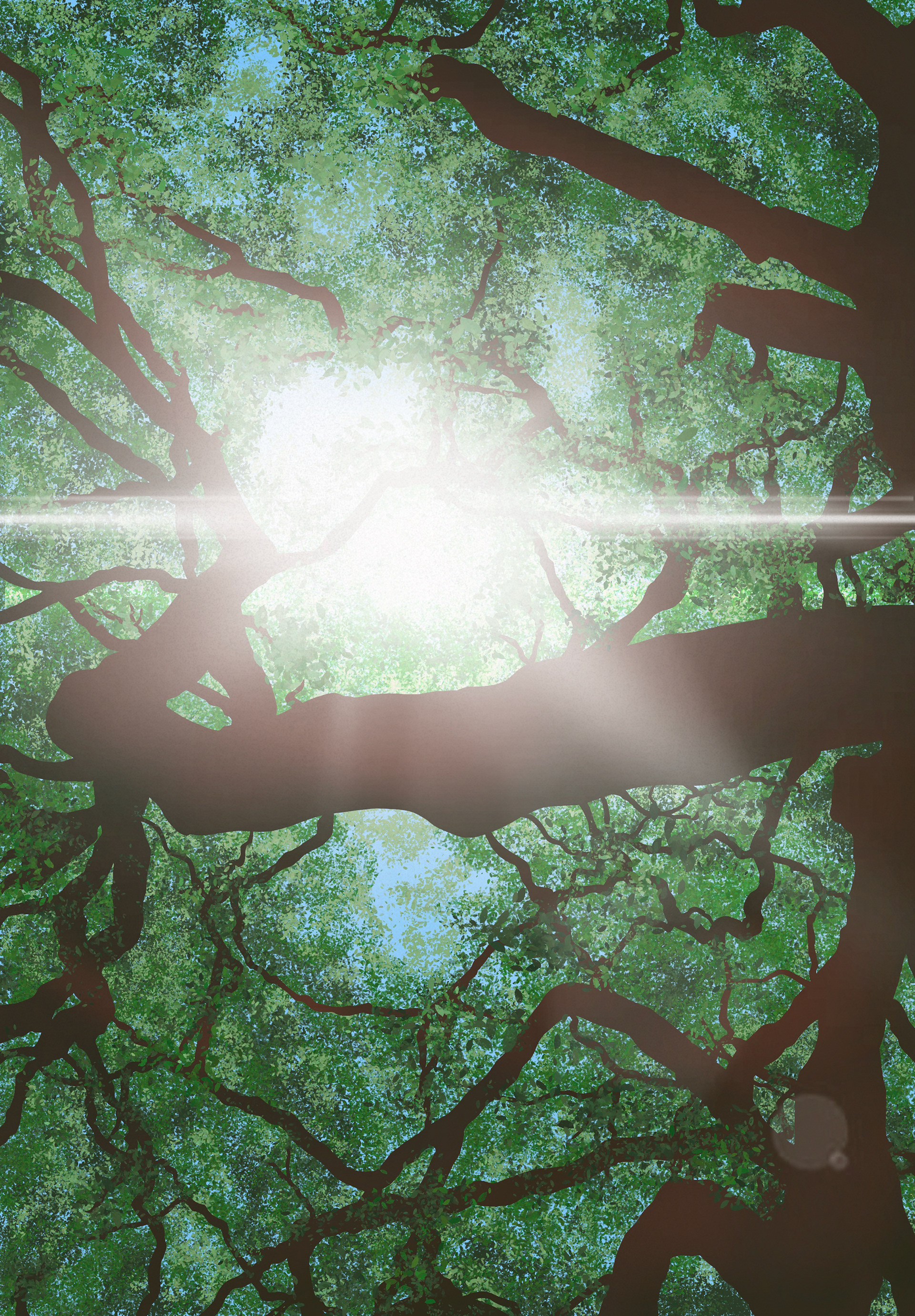 "Live Oak", Digital art, 8.5 in x 11 in, 2023