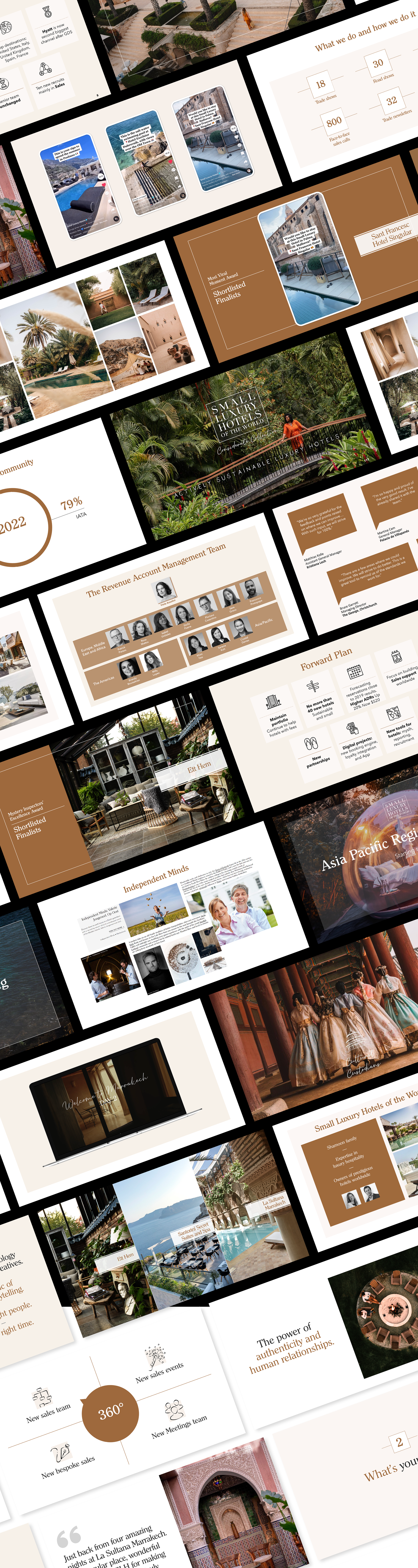 Collage of designed slides