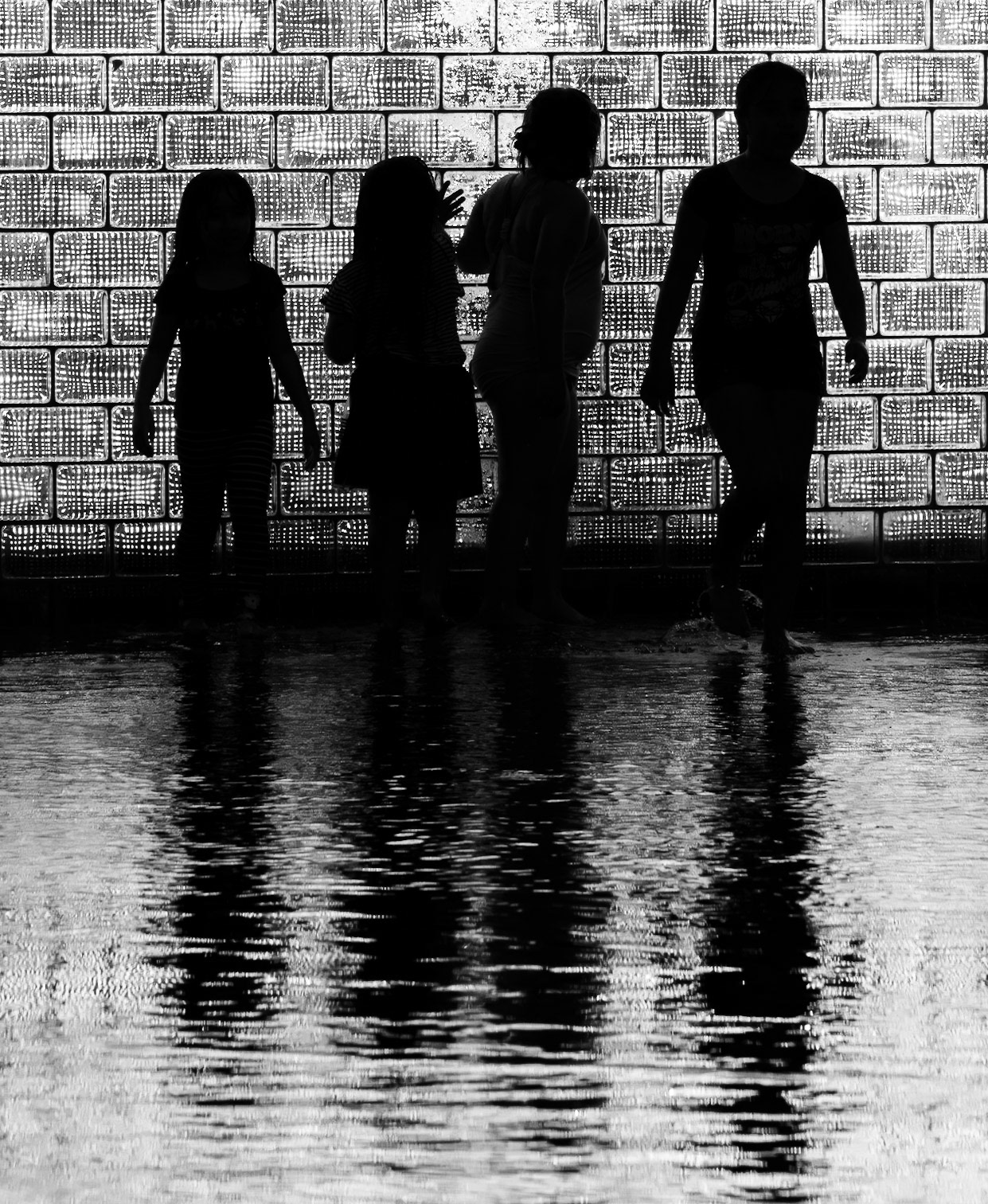 Crown Fountain Silhouettes