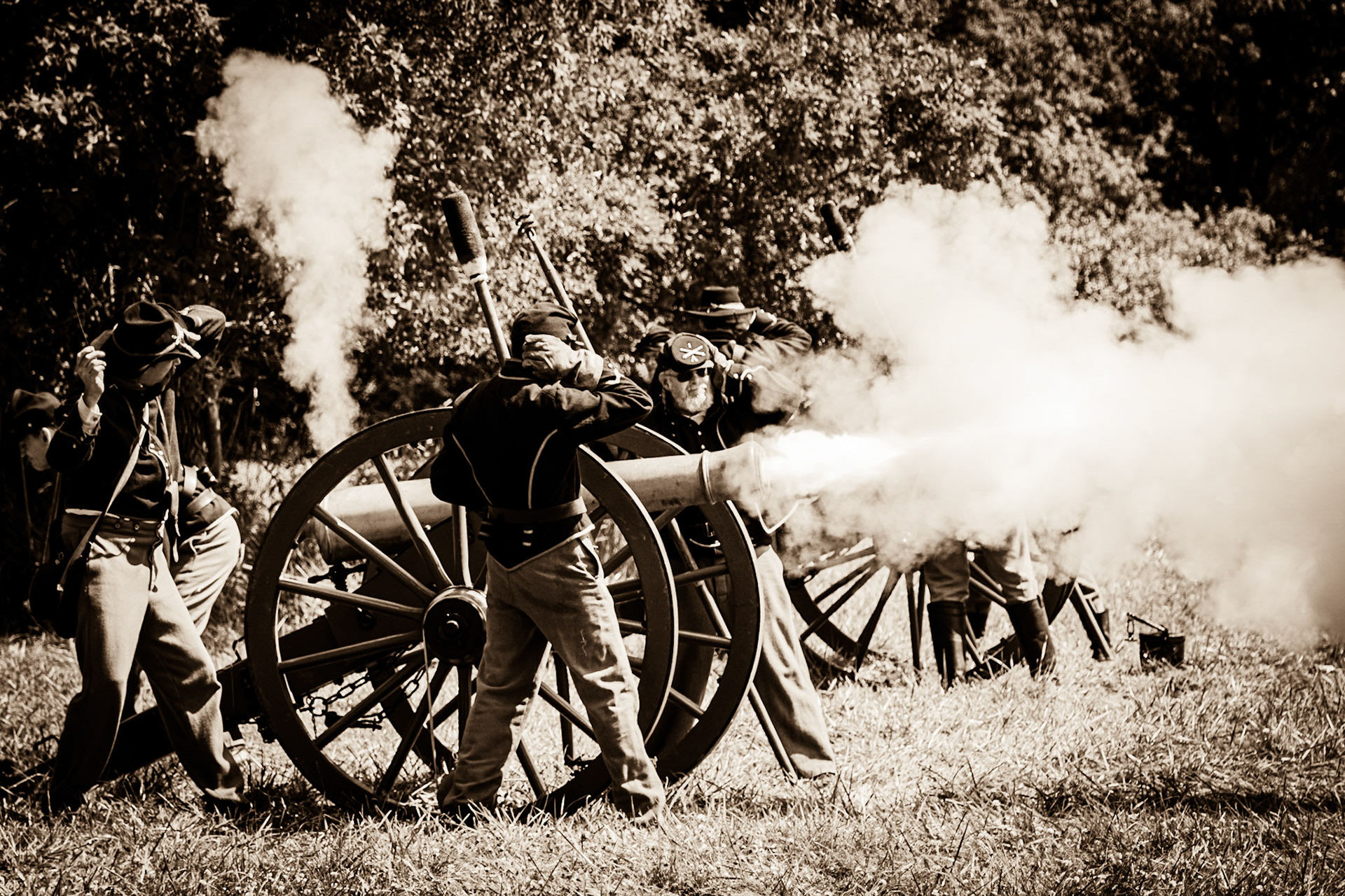 Civil War Scene Fire