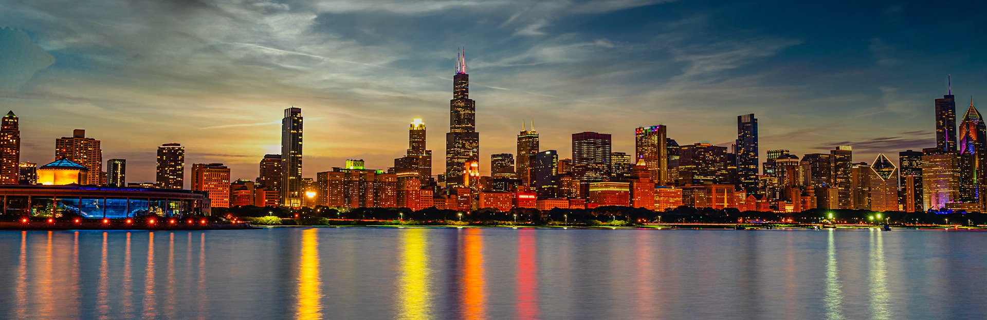 Chicago Skyline Dusk