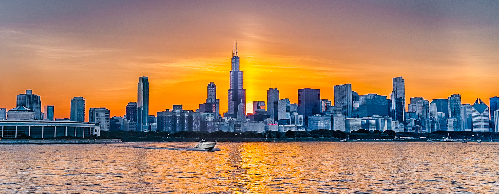 Chicago Golden Sunset
