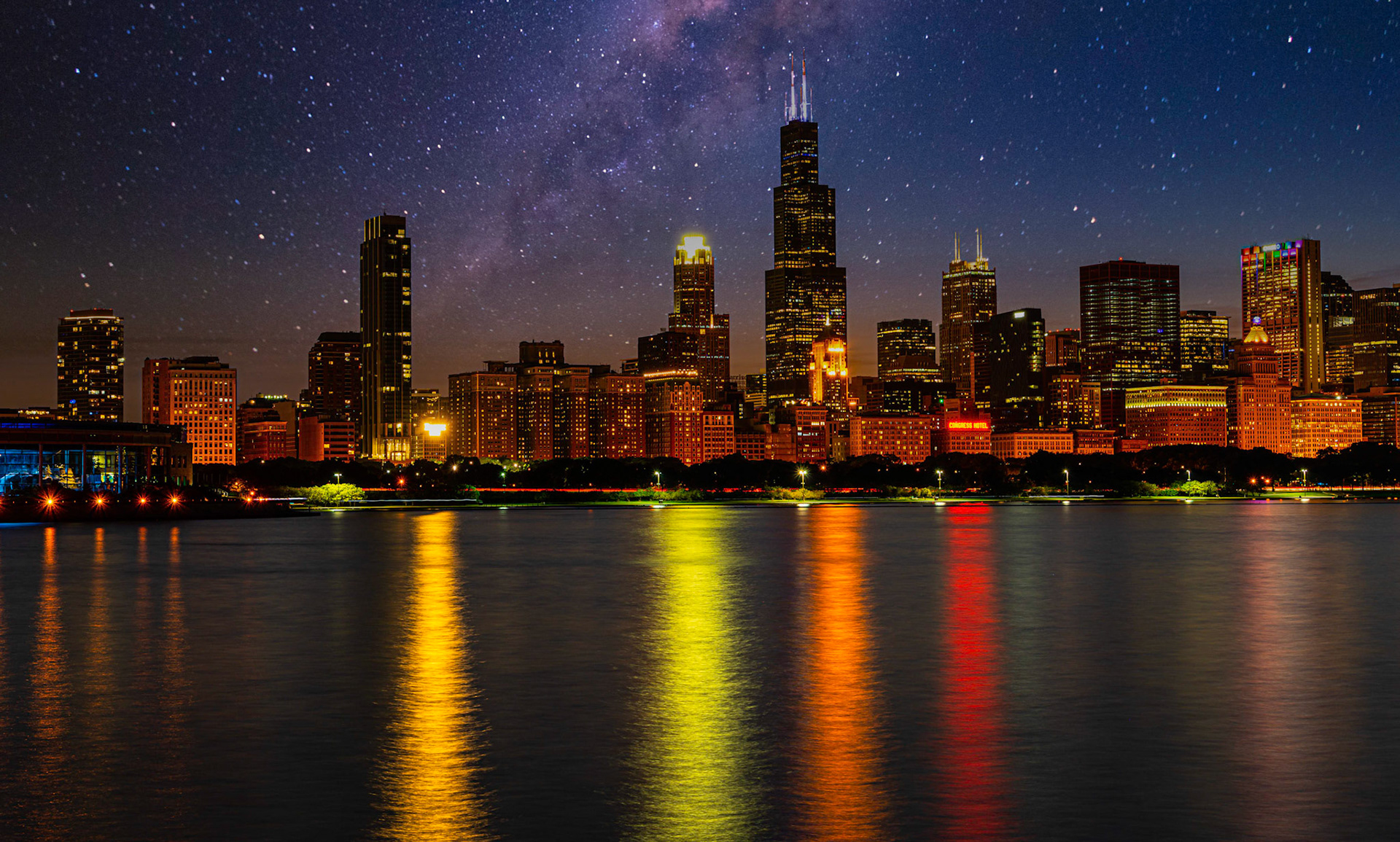 Chicago Dark Skyline