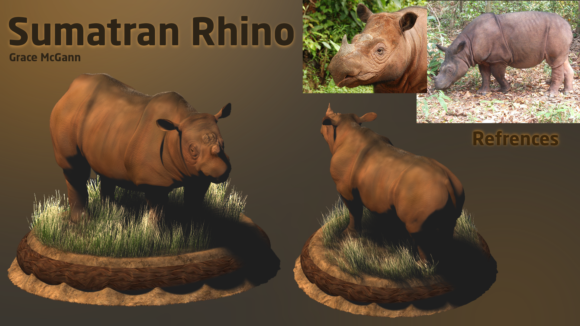 Sculpted in ZBrush