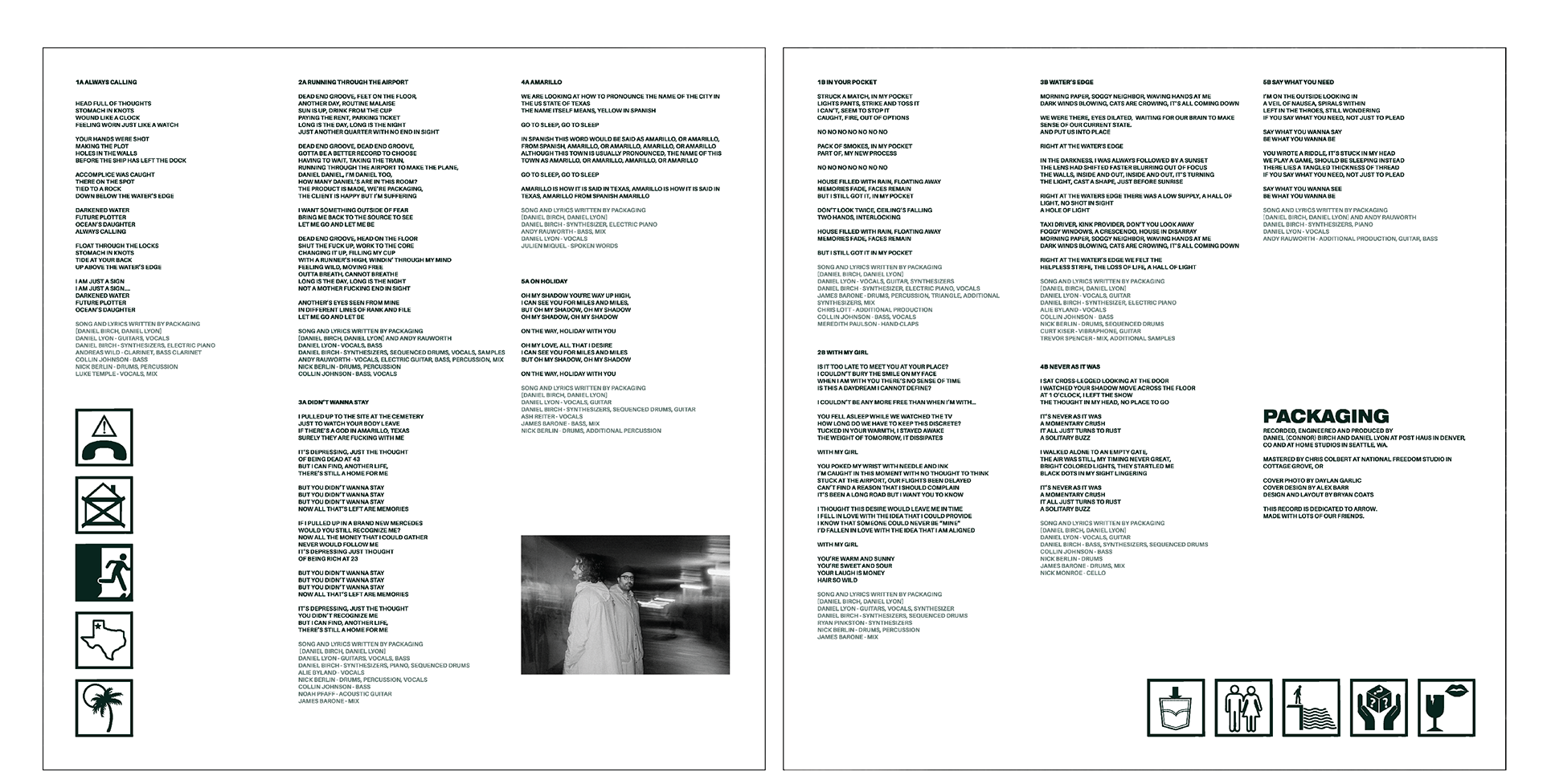 Packaging  - S/T Artwork and Layout with original song title icons