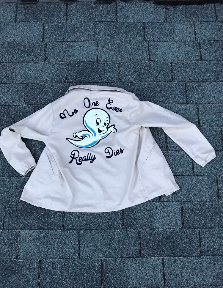 Custom applique on found jacket