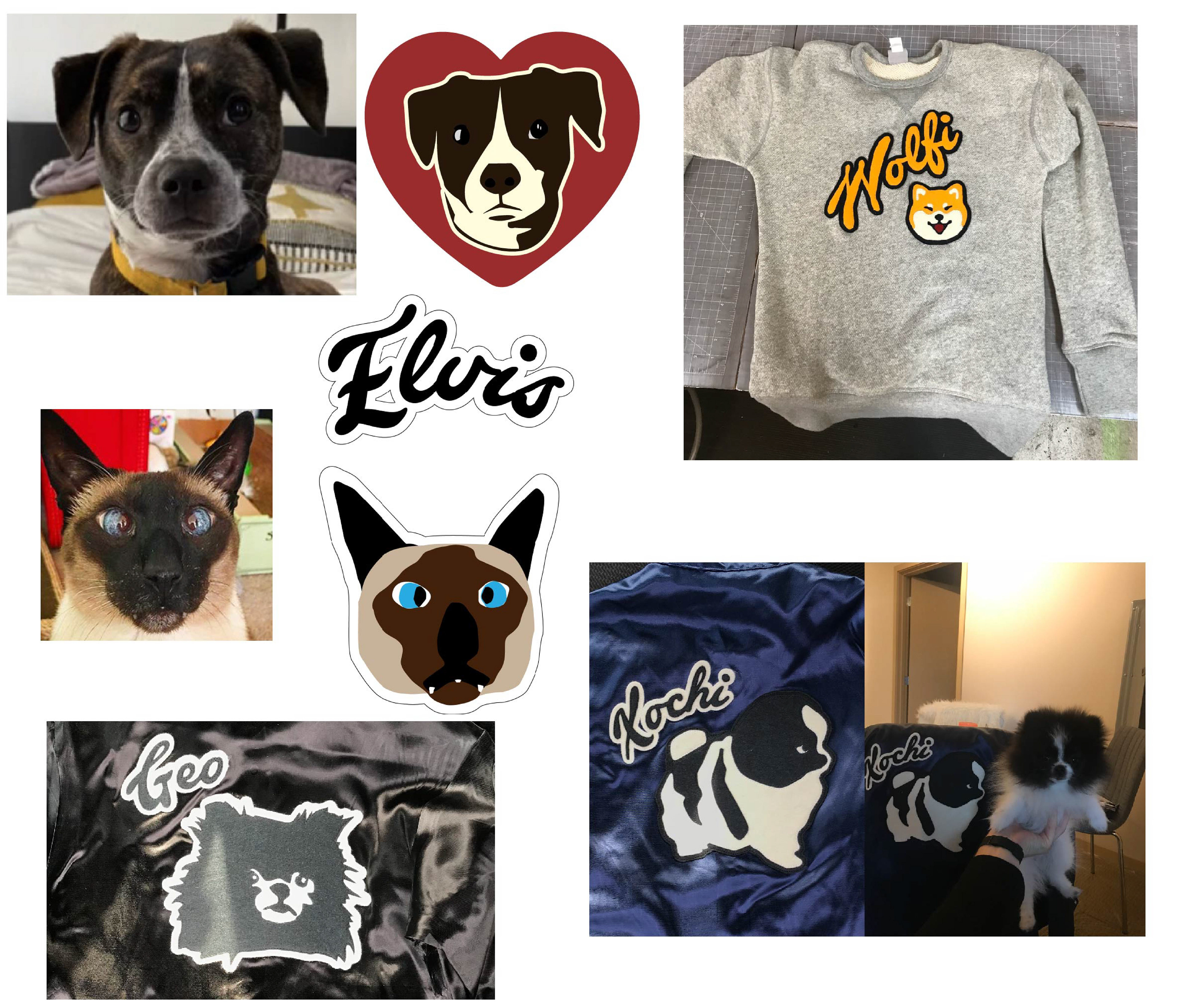 Various Pet Portrait applique