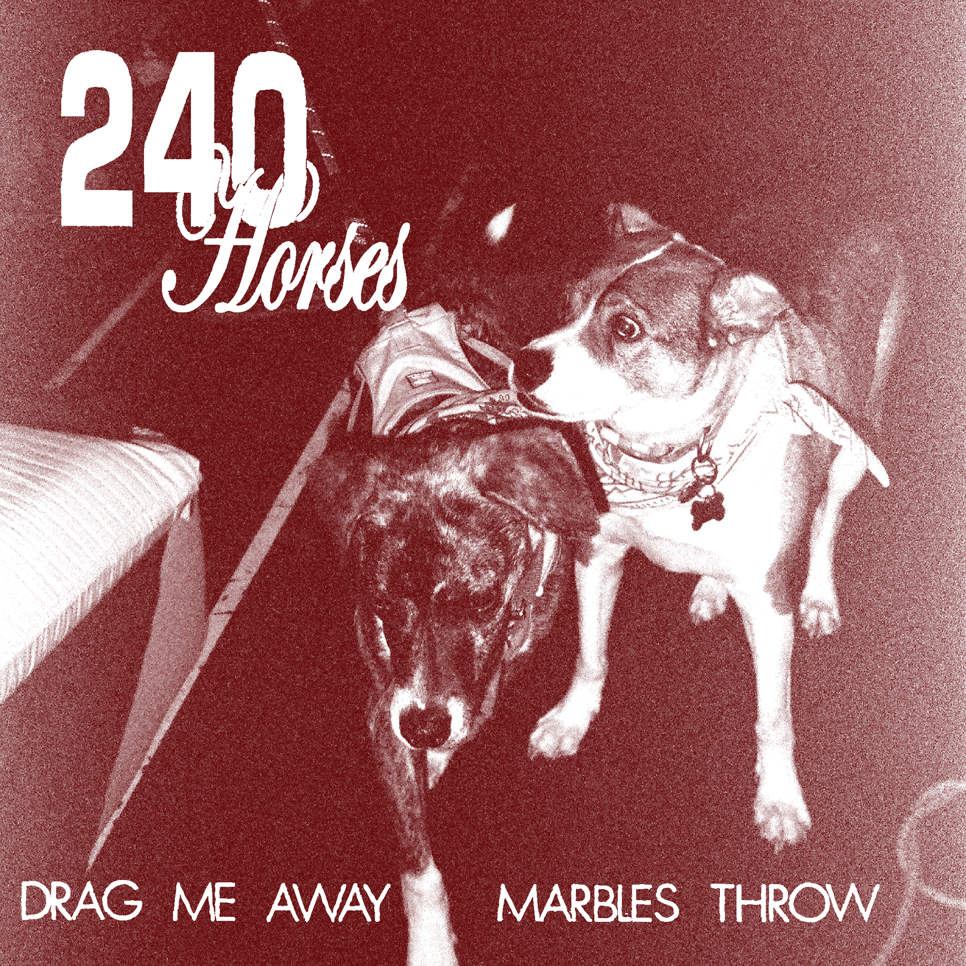 240 Horses - Drag Me Away b/w Marbles Throw artwork