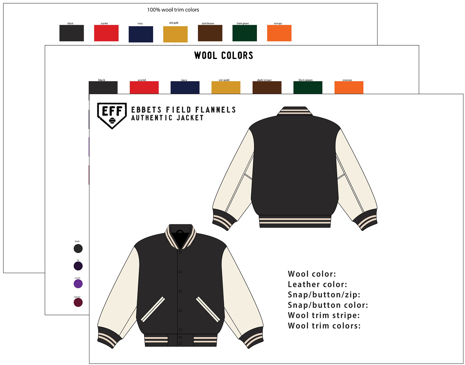 Authentic Jacket Custom Options