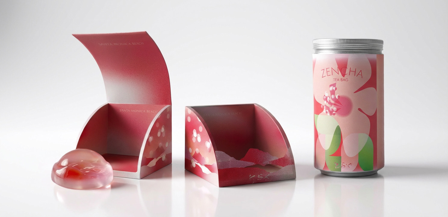 Joshua Tree - Warm red and pink gradations evoke the stillness and heat of the desert, transforming the quiet intensity of the landscape into a restrained, sculptural confection.