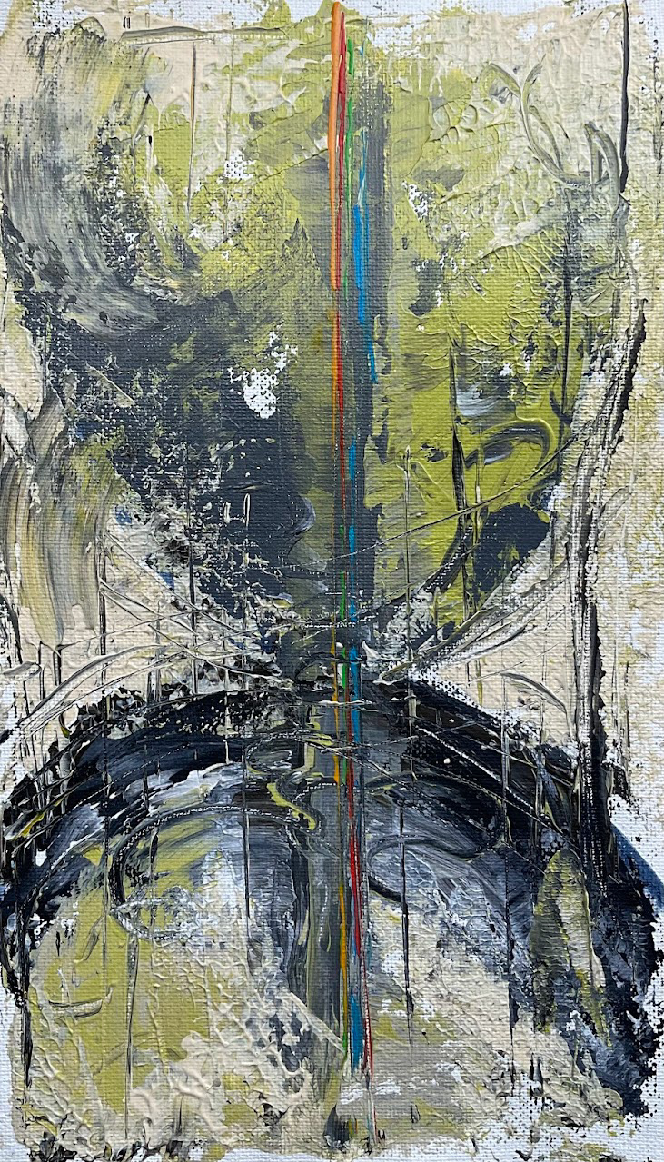2. Akrüül lõuendil; 16cm x 28cm; 150.- eur