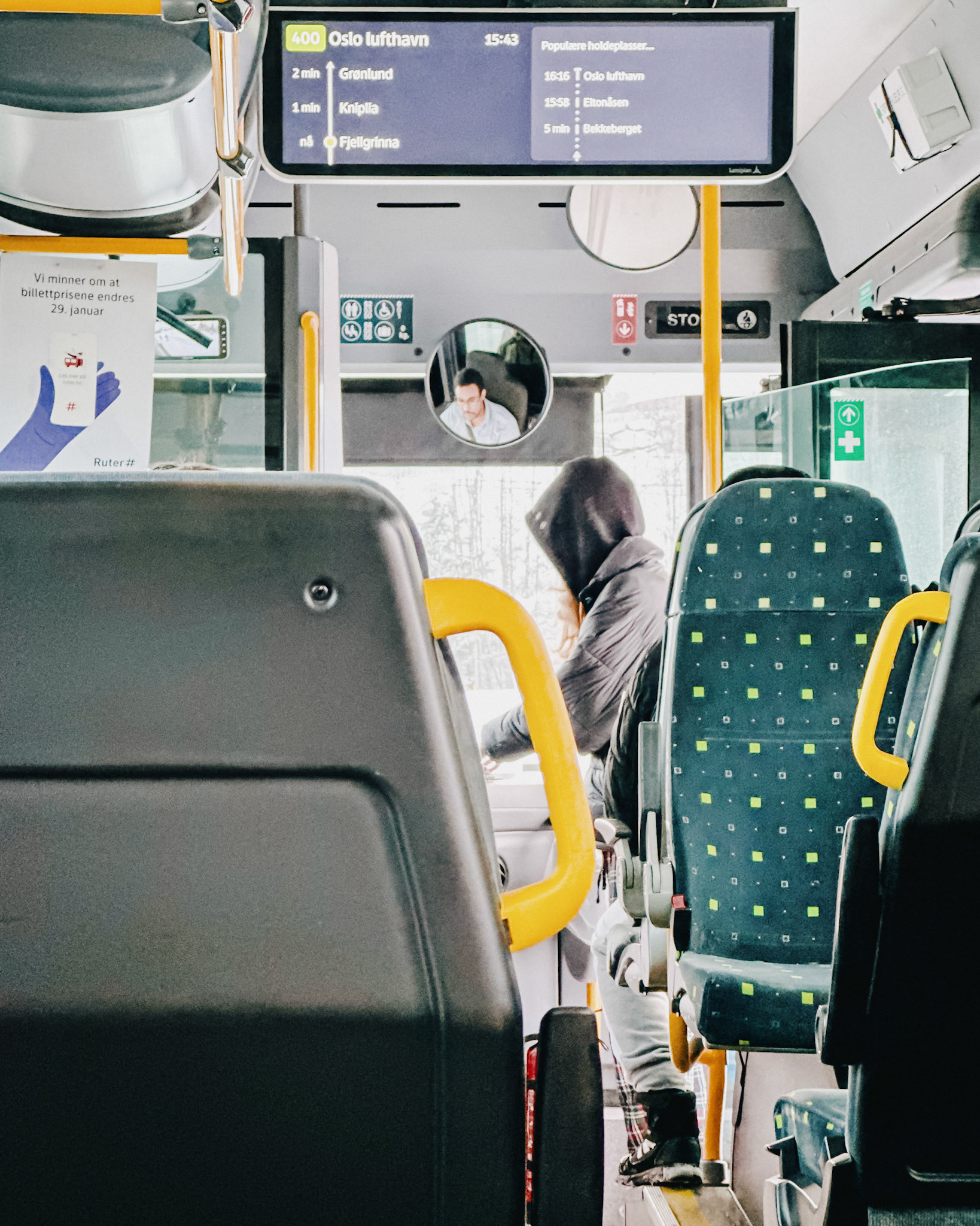 På bussen til Oslo Lufthavn