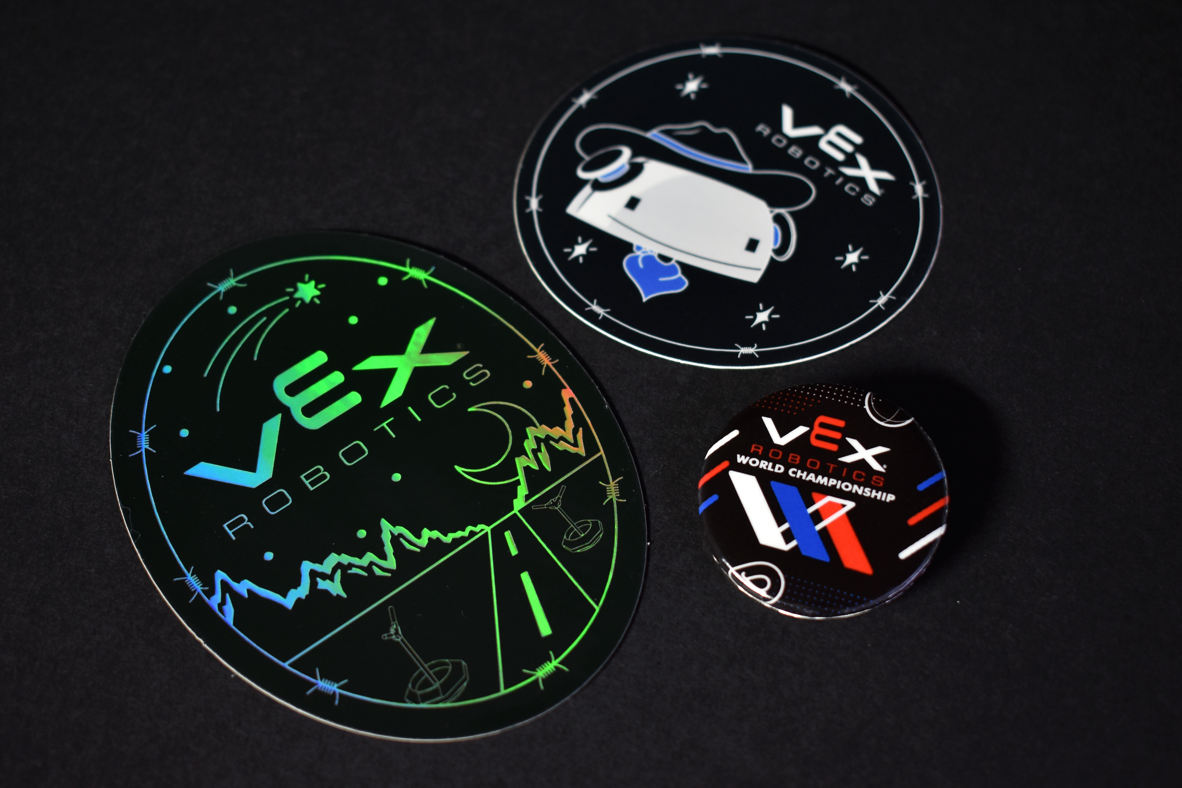 Both Stickers and Button