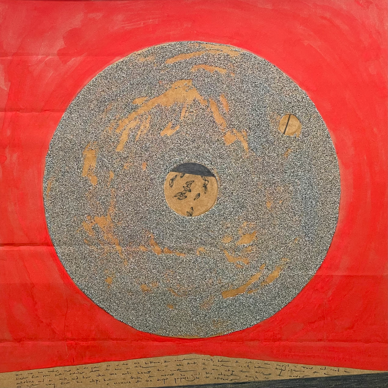 Millstone | Painting (gauche, sand, graphite), 2025
