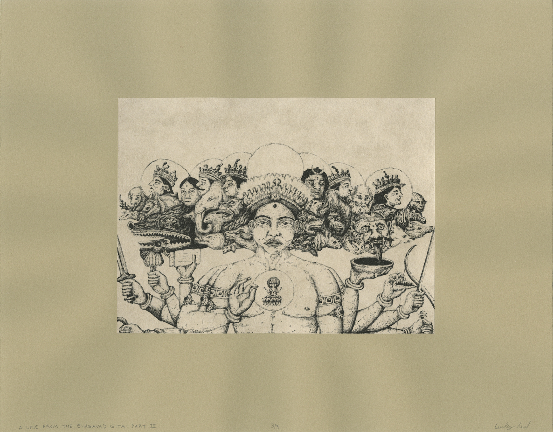 A Line from the Bhagavad Gita: Part III | Lithograph, 2017