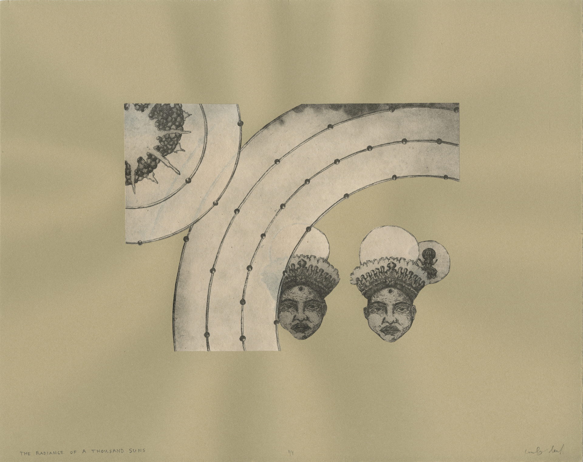 The Radiance of a Thousand Suns | Collaged Monoprint, 2017