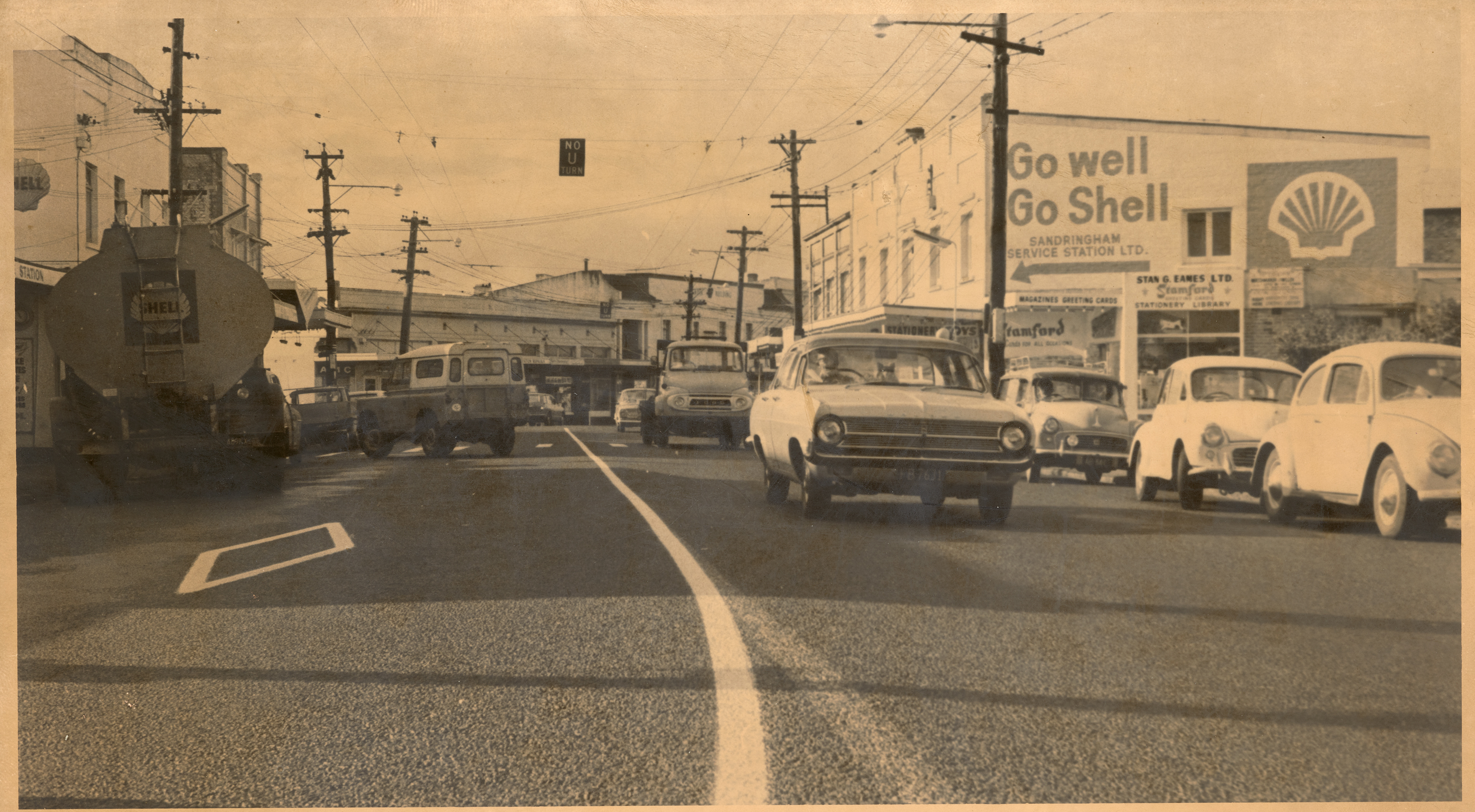 Photograph of Sandringham Village, circa 1970s. Unknown Photographer. Auckland Libraries Heritage Collections 957-630