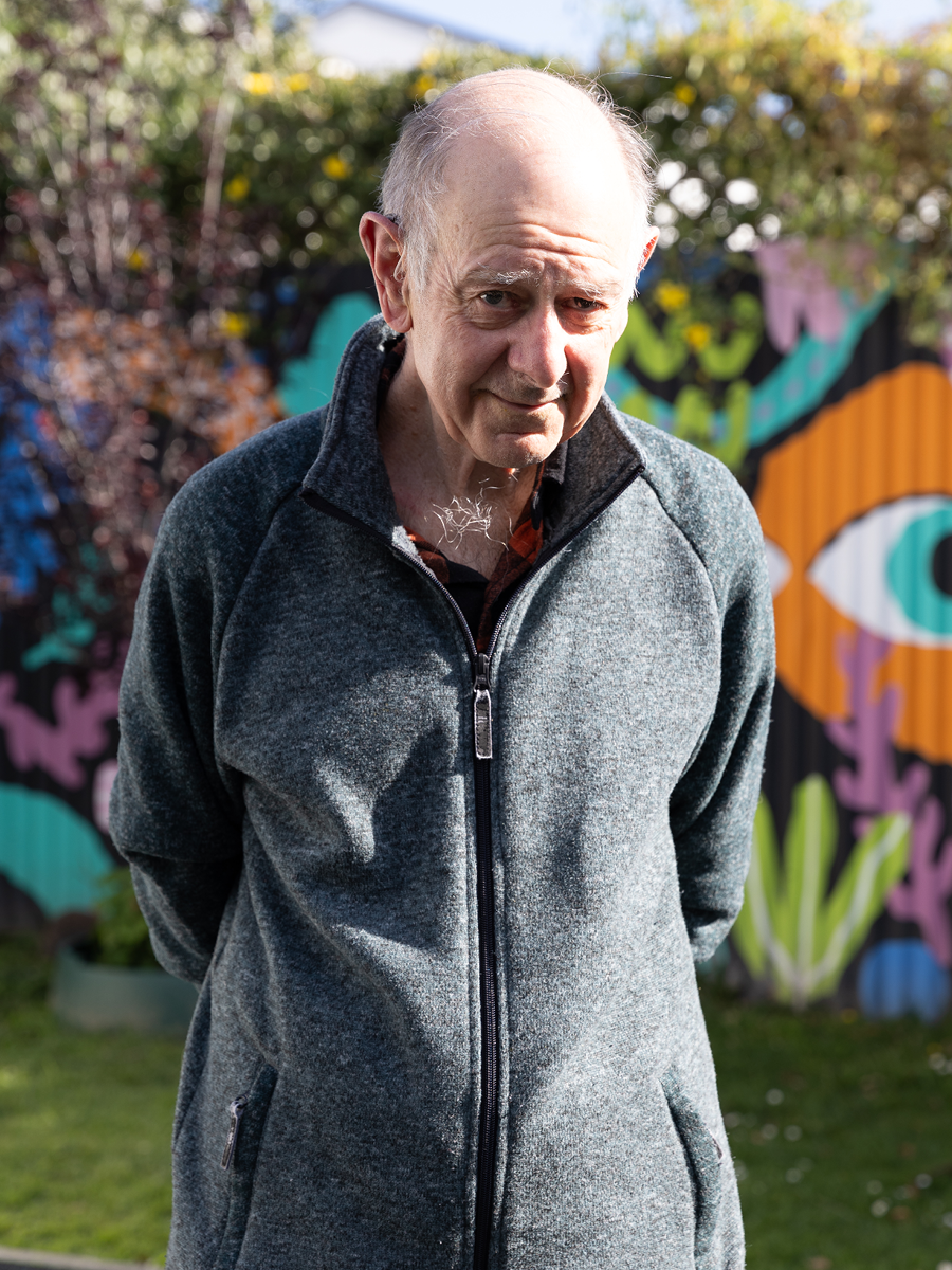 Hugh Anderson photographed at the Sandringham Community Centre in October 2024. Hugh is the third generation of his family to live in Sandringham. His grandfather and father ran a tailoring shop in Sandringham Village. Photograph by the author.
